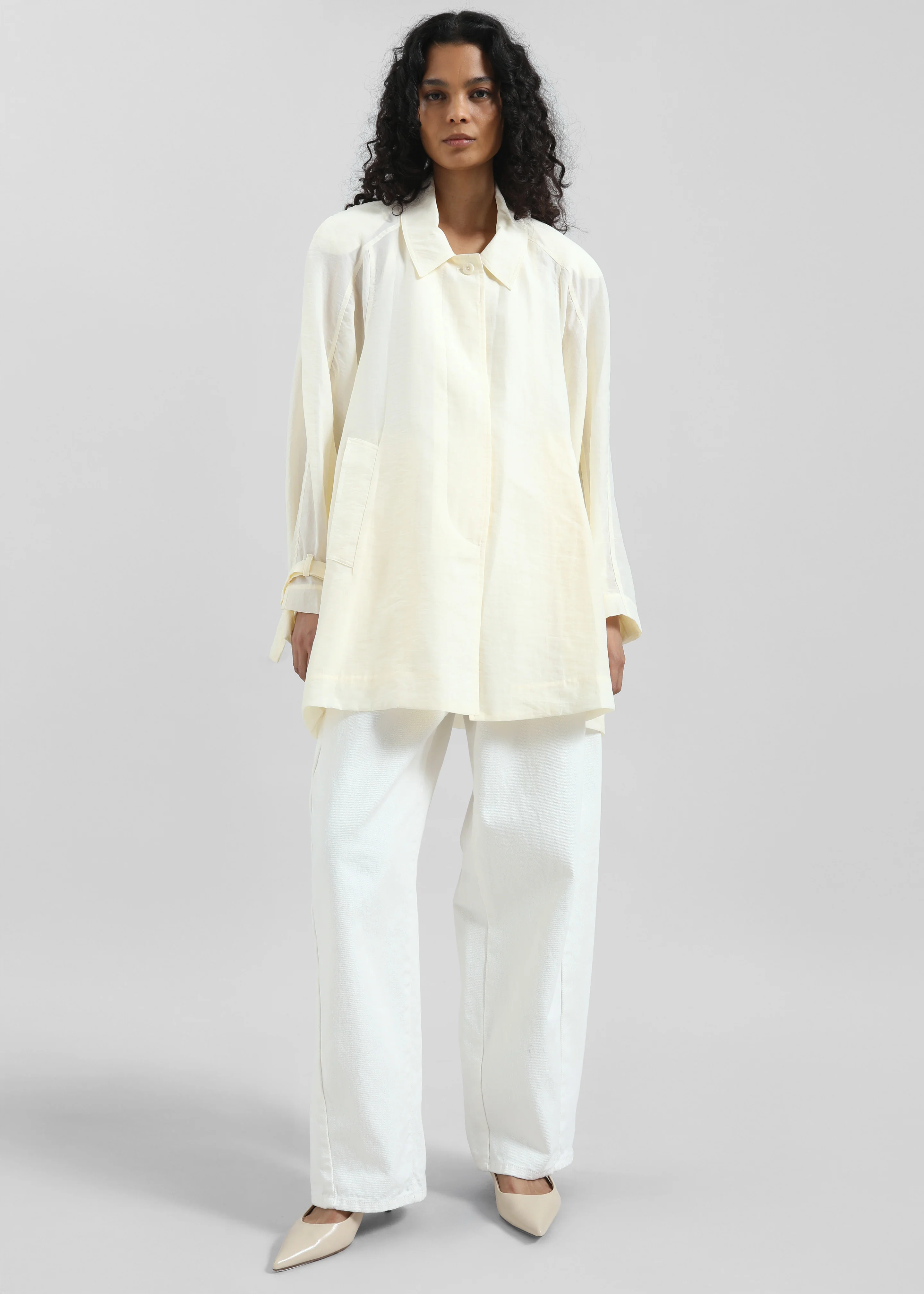 Noema Sheer Light Jacket - Ivory - Image 4