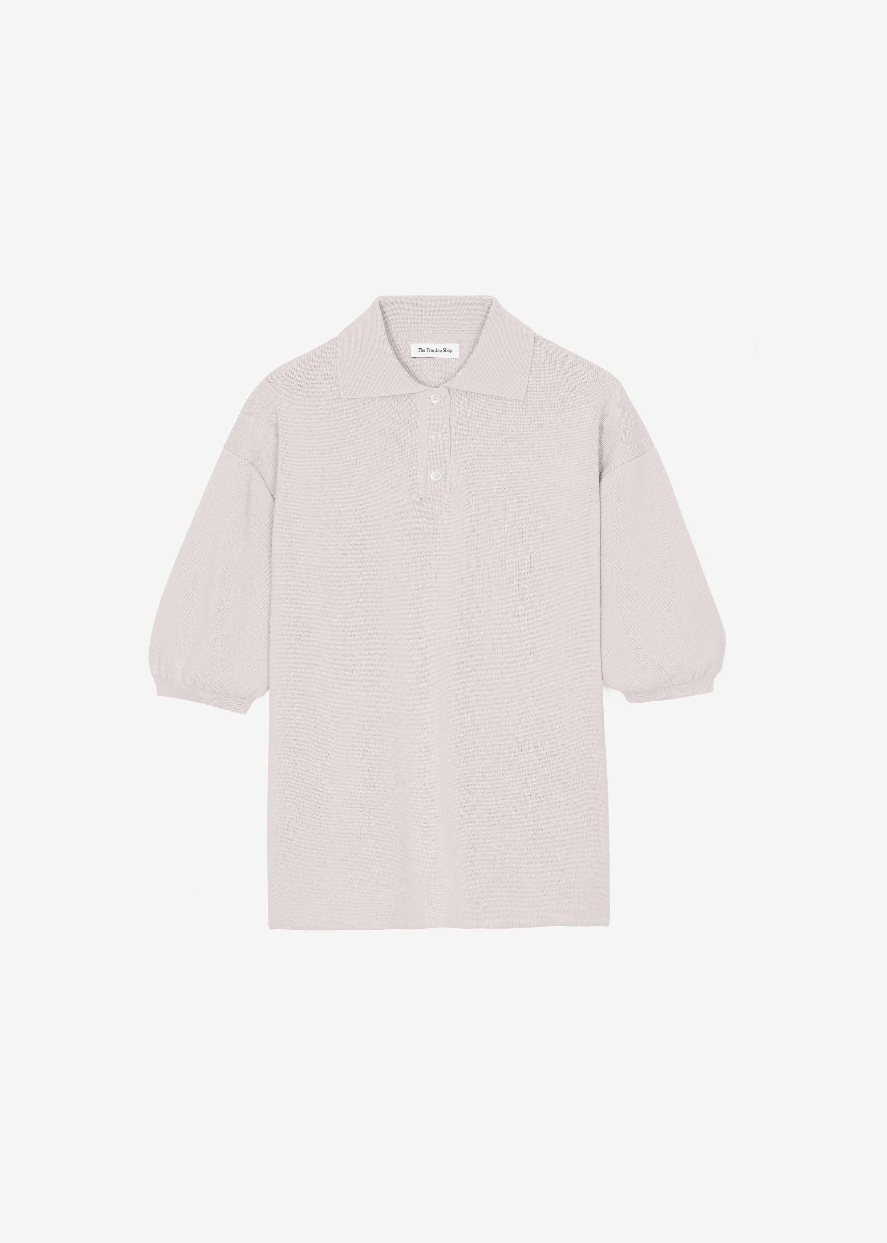 Nola Knit Polo Top - Slate Grey - Image 8