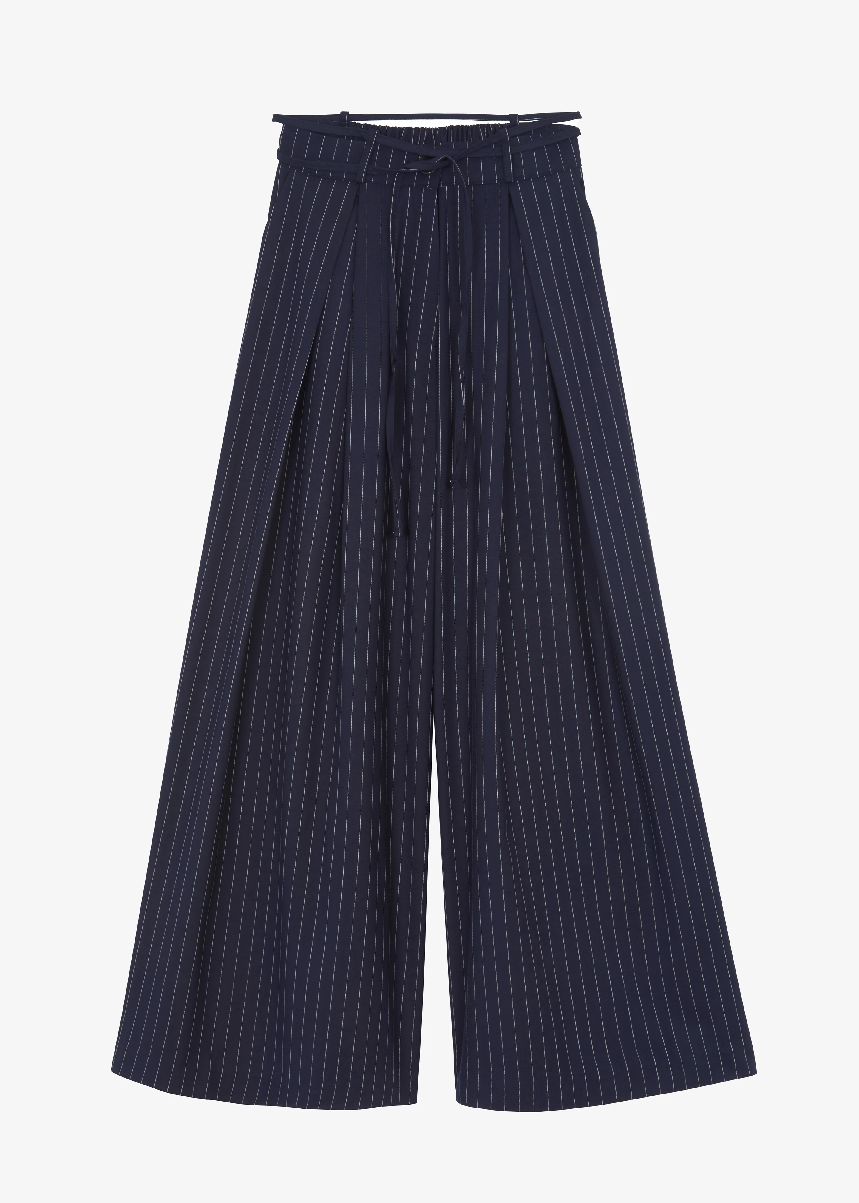 Noor Wide Pants - Navy Pinstripe - Image 10