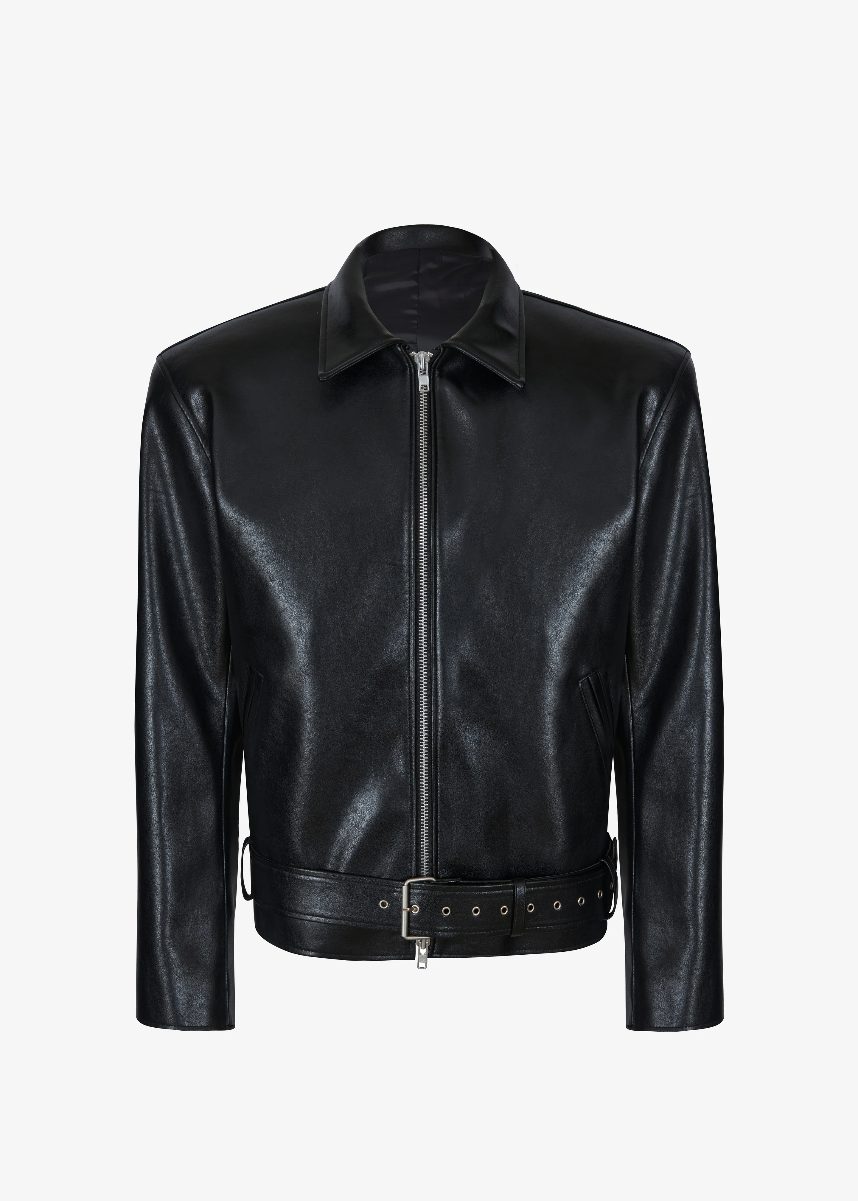 Norbury Faux Leather Jacket - Black - Image 10