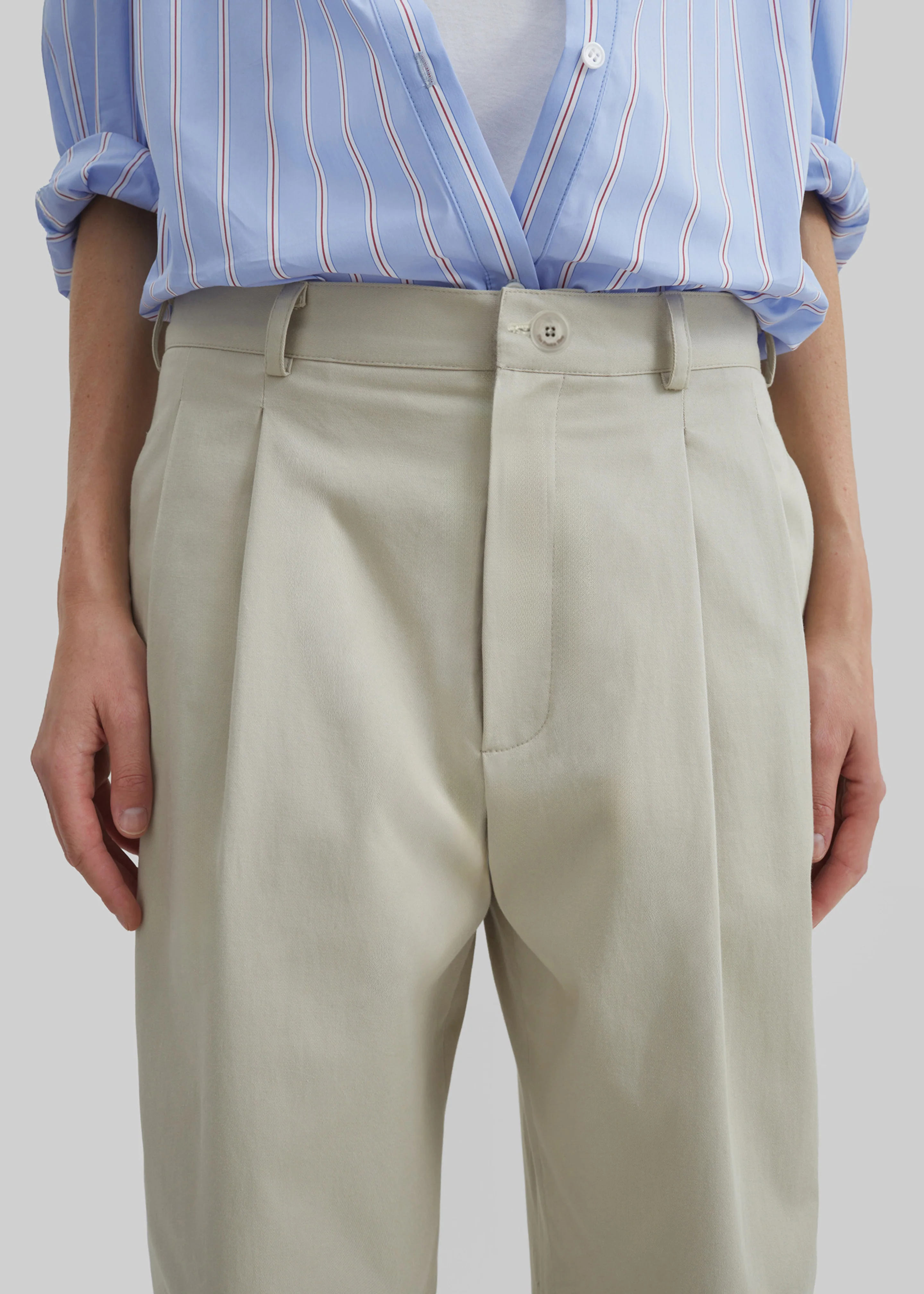 Norstrand Cotton Chino Trousers - Light Beige - Image 4