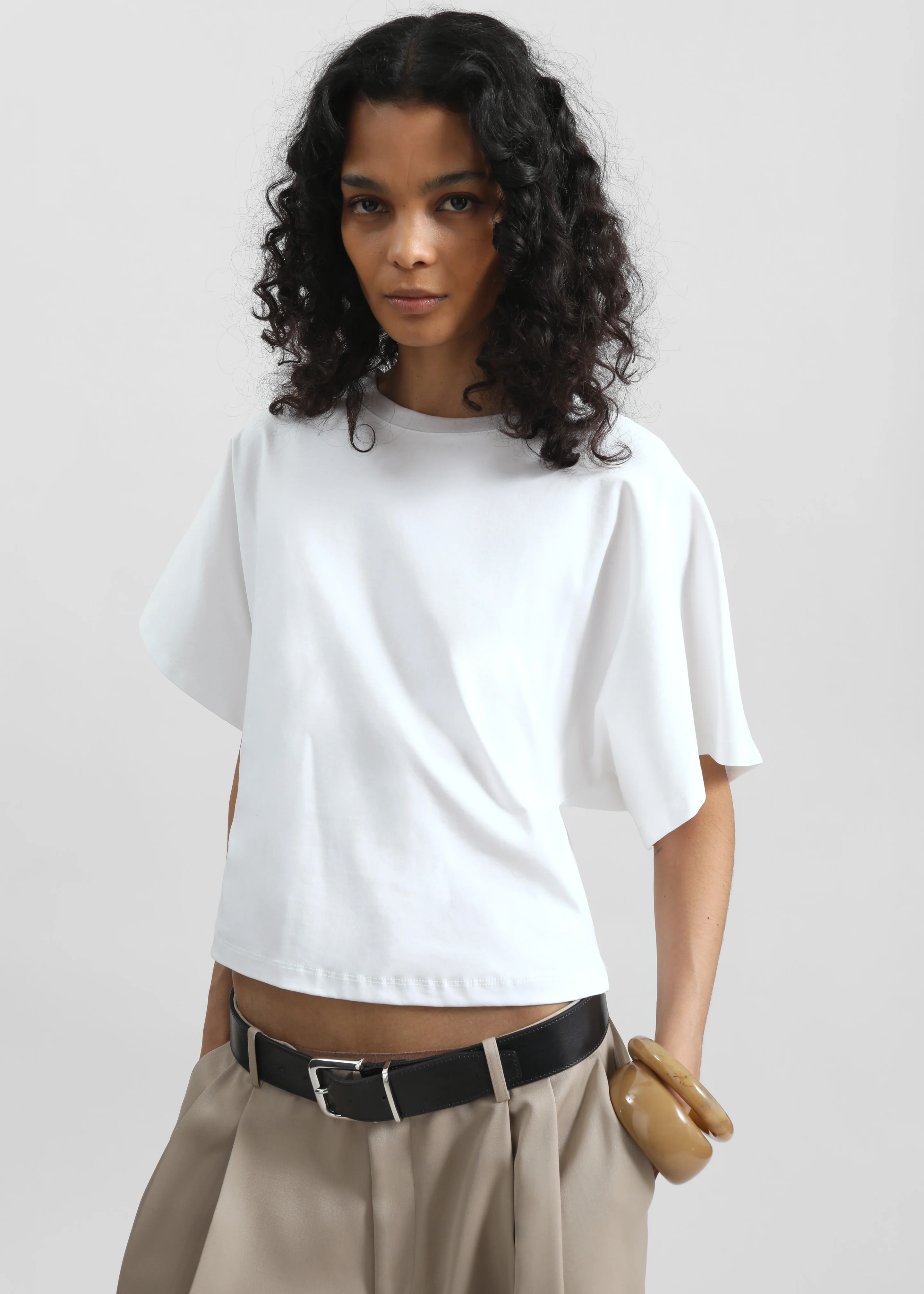 Noya Dolman Sleeve Tee - White - Image 4