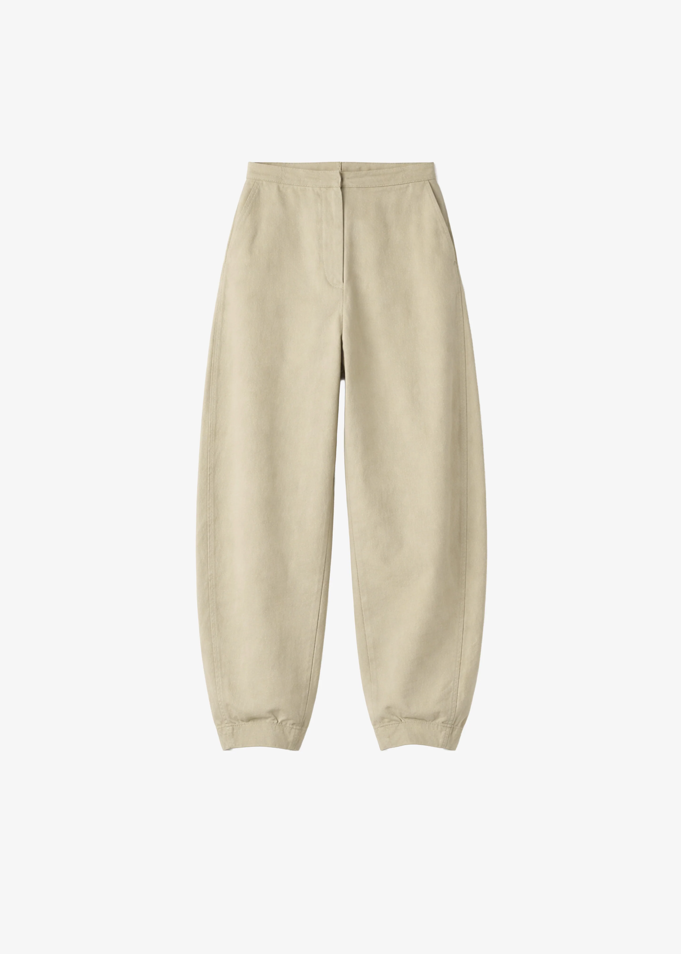 Noyon Barrel Leg Pants - Beige - Image 7