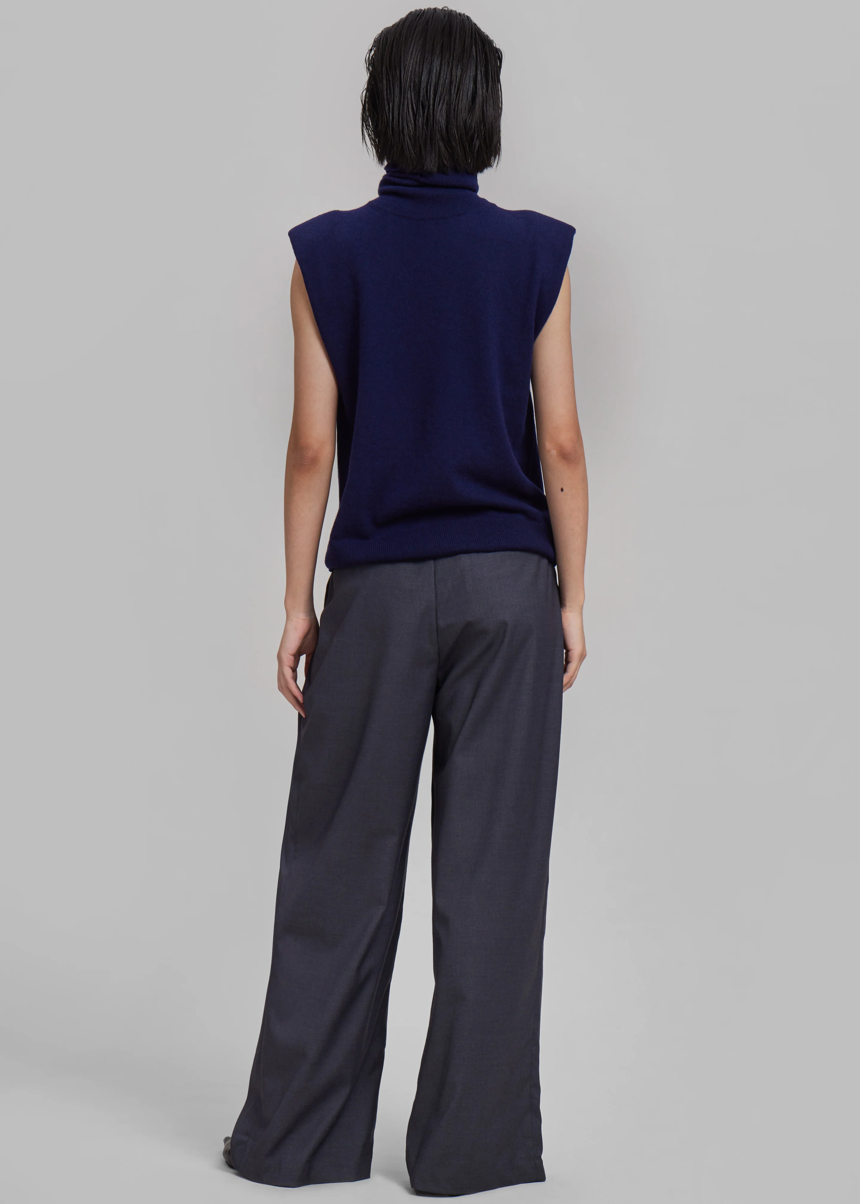 Nyla Pleated Pants - Charcoal - Image 15