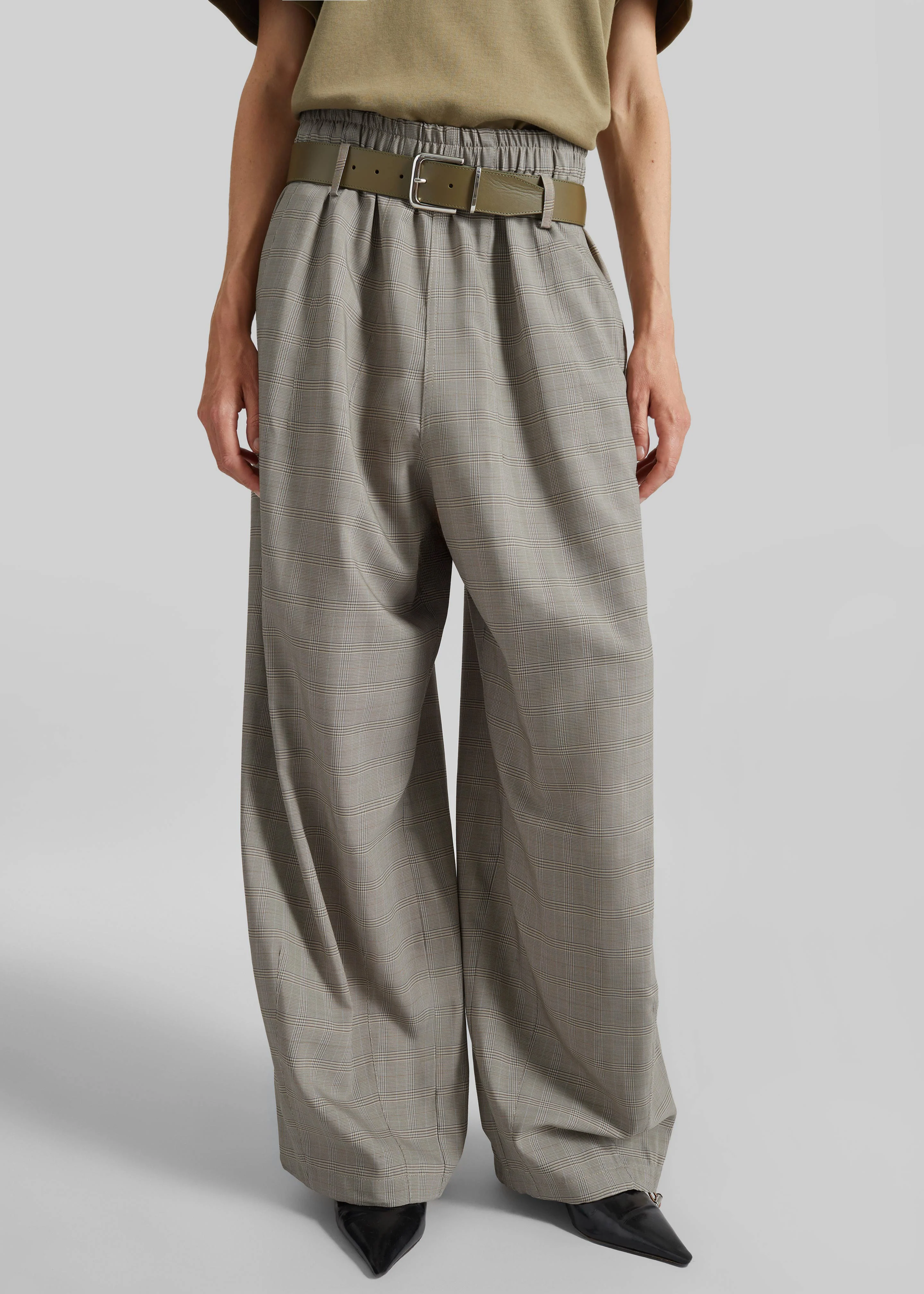 Oakdale Track Pants - Beige Glen Plaid - Image 5