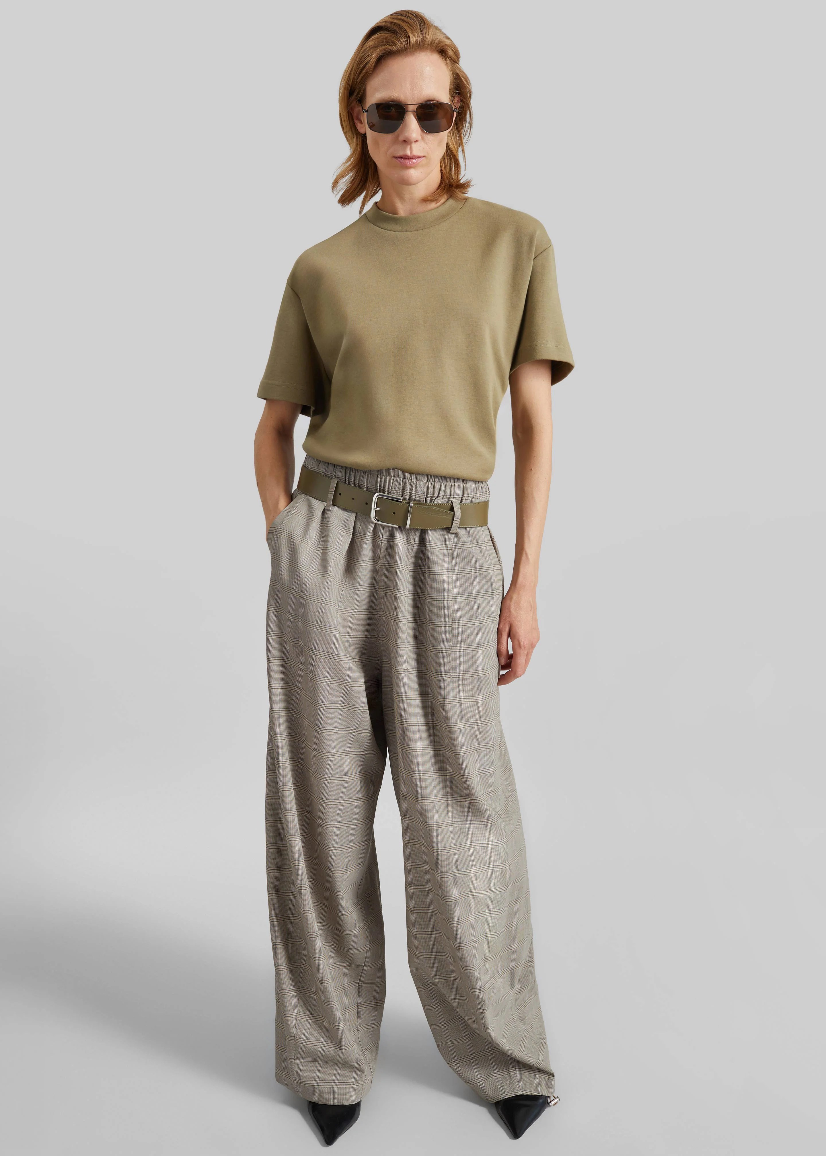 Oakdale Track Pants - Beige Glen Plaid - Image 6