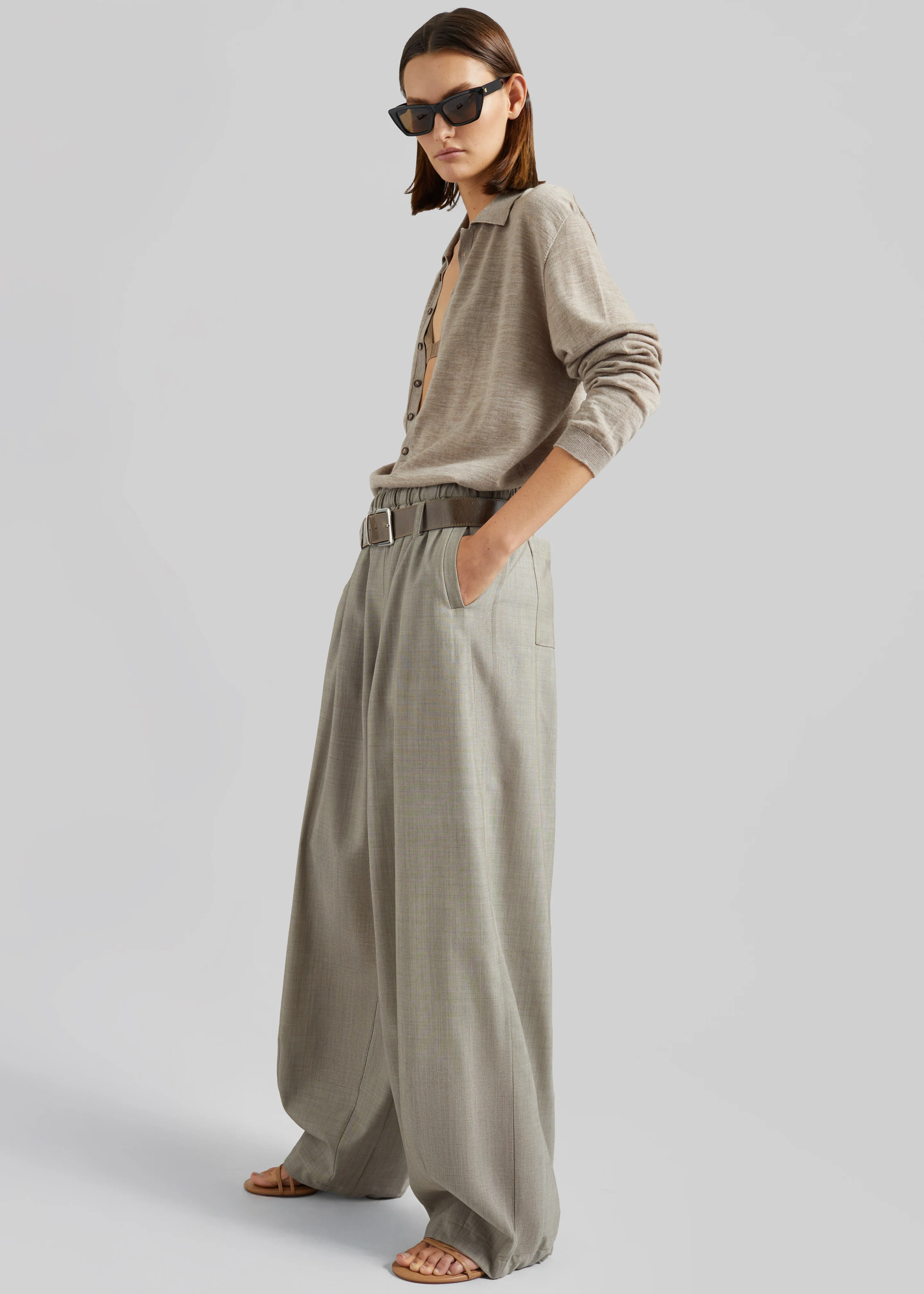 Oakdale Track Pants - Beige Melange - Image 5