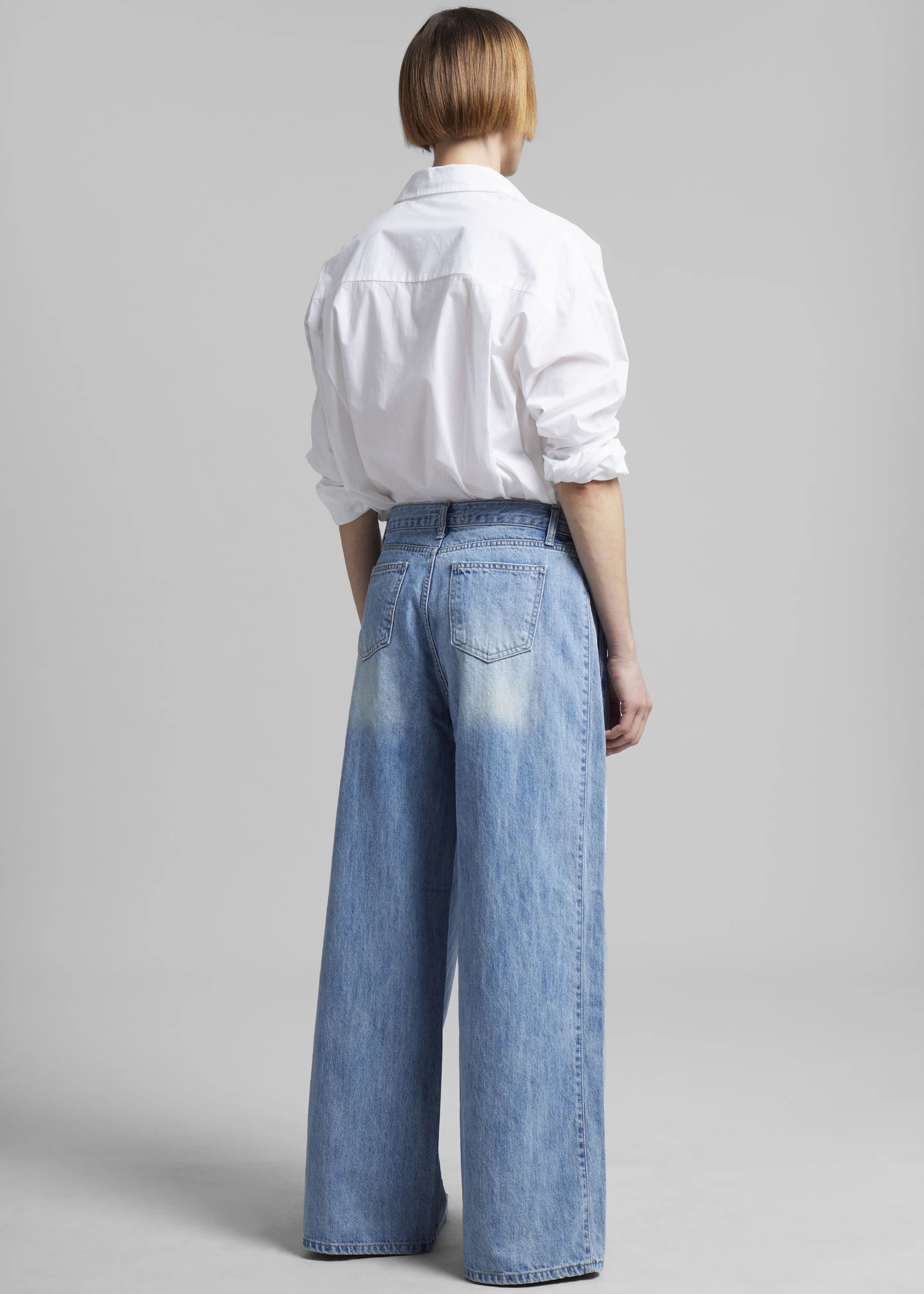 Oakley Wide Leg Jeans - Blue Wash - Image 13