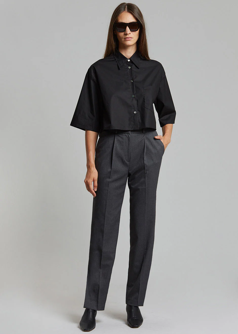 Odem Cropped Shirt - Black - Image 3