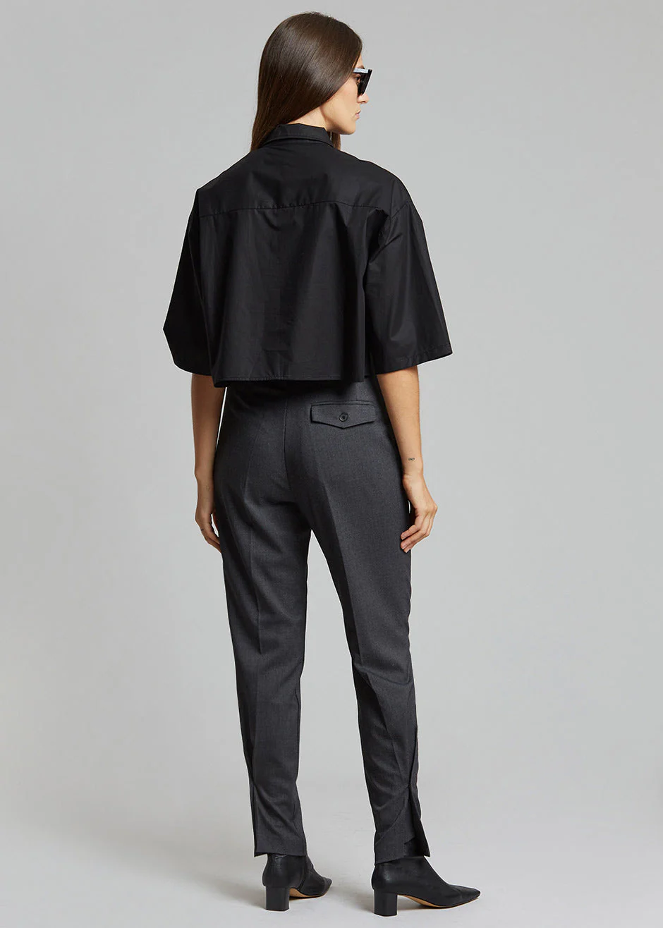 Odem Cropped Shirt - Black - Image 8