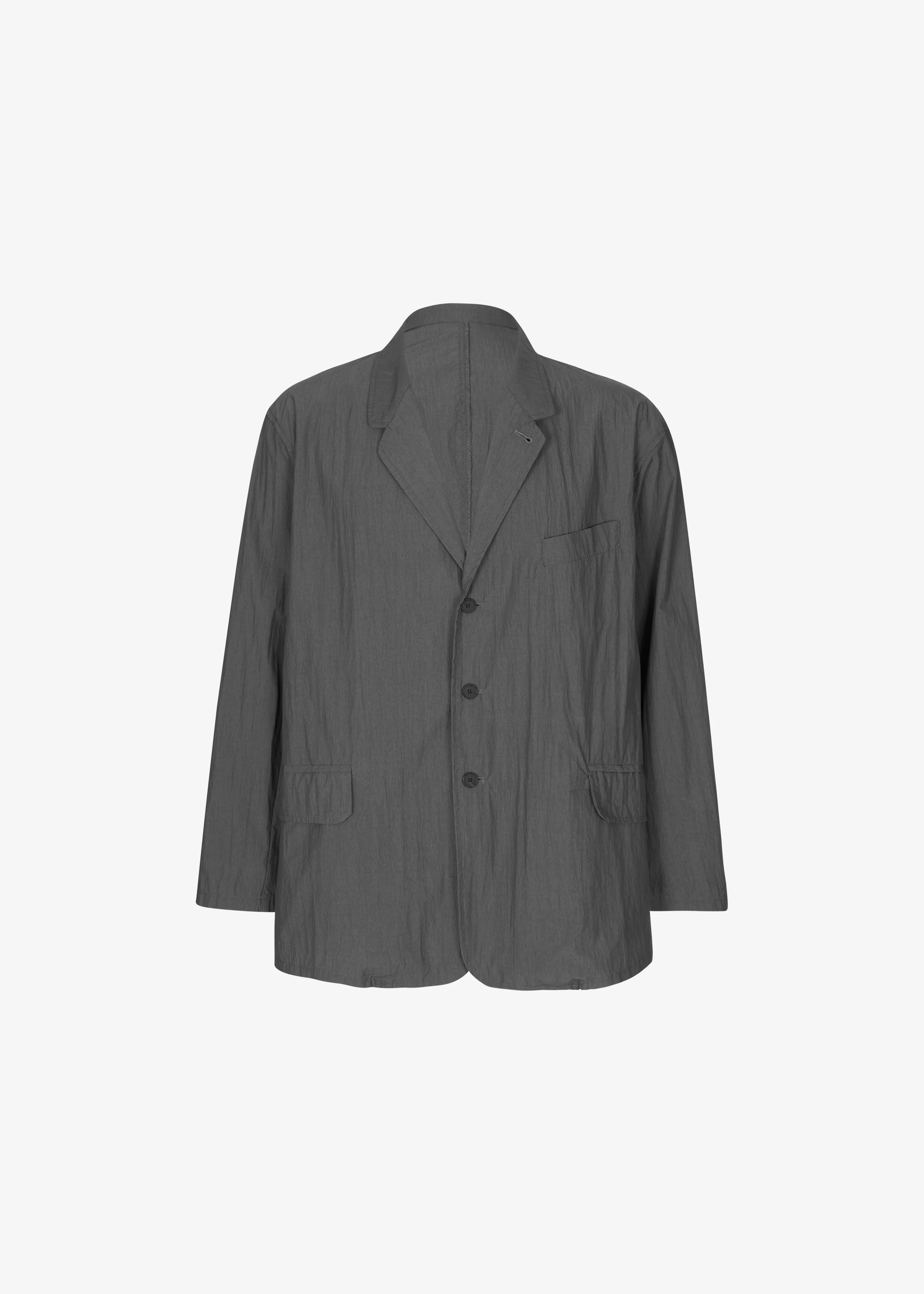 Ohio Crinkled Poplin Blazer - Slate Grey - Image 10