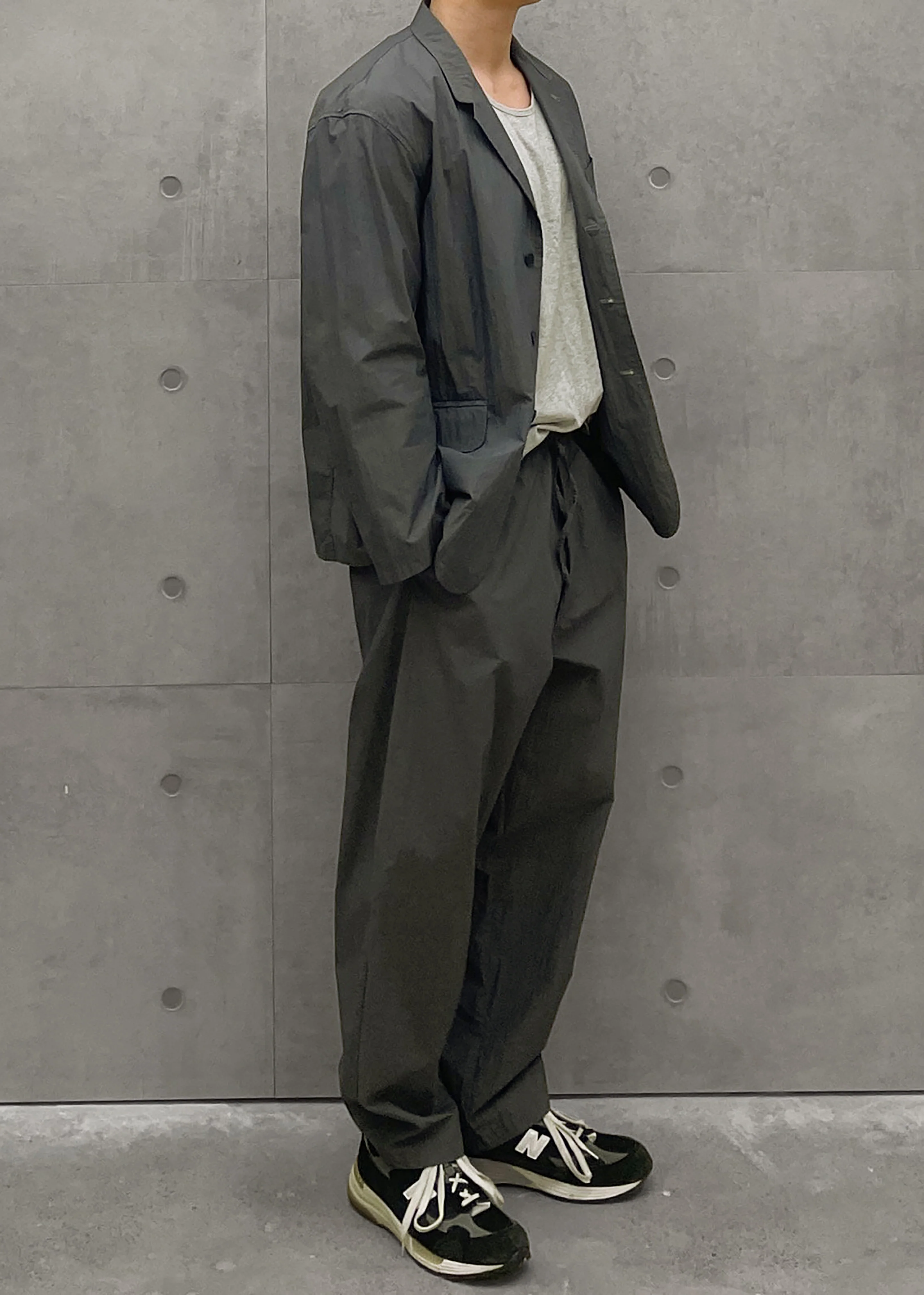 Ohio Crinkled Poplin Blazer - Slate Grey - Image 6