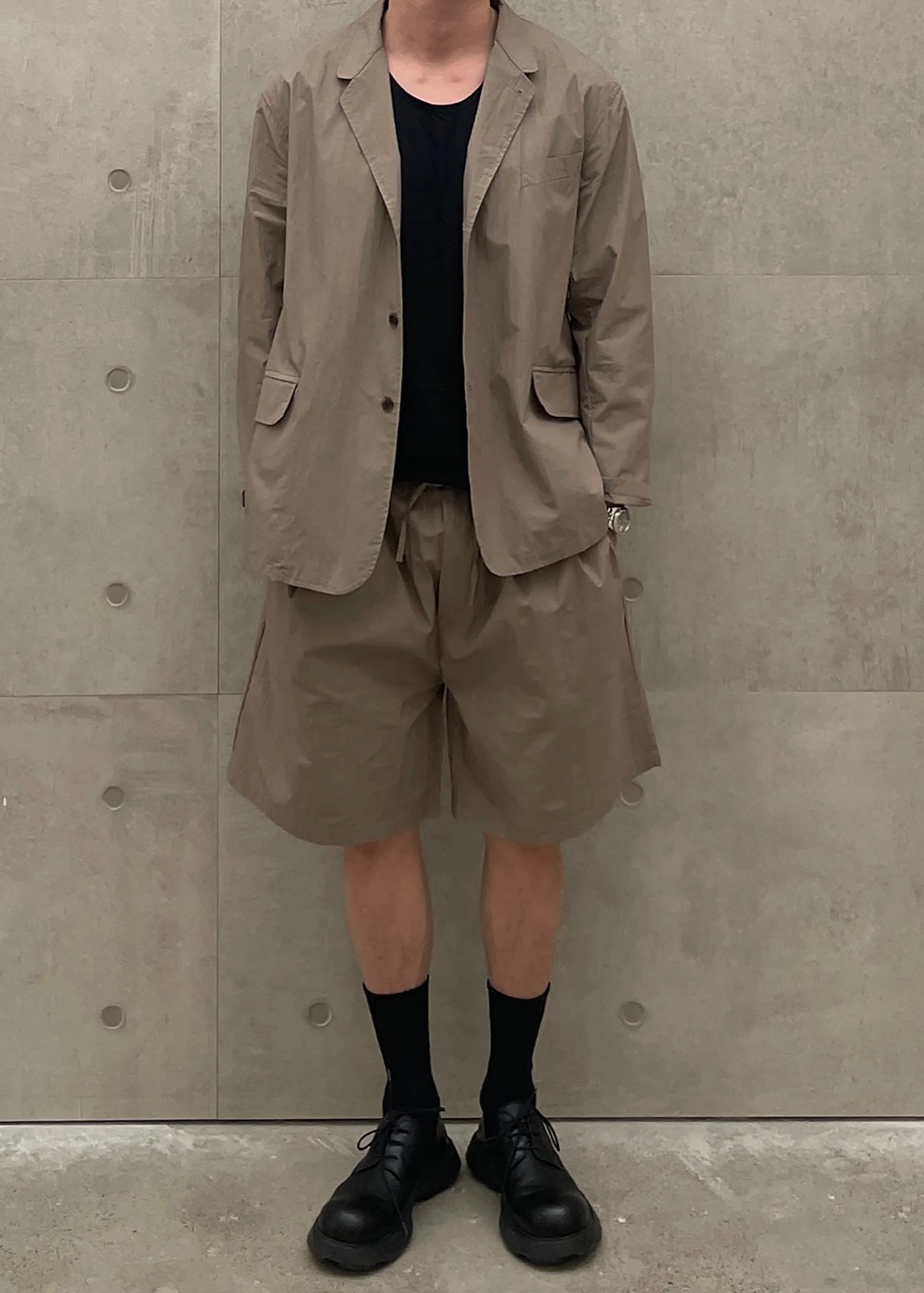 Ohio Crinkled Poplin Blazer - Taupe - Image 10