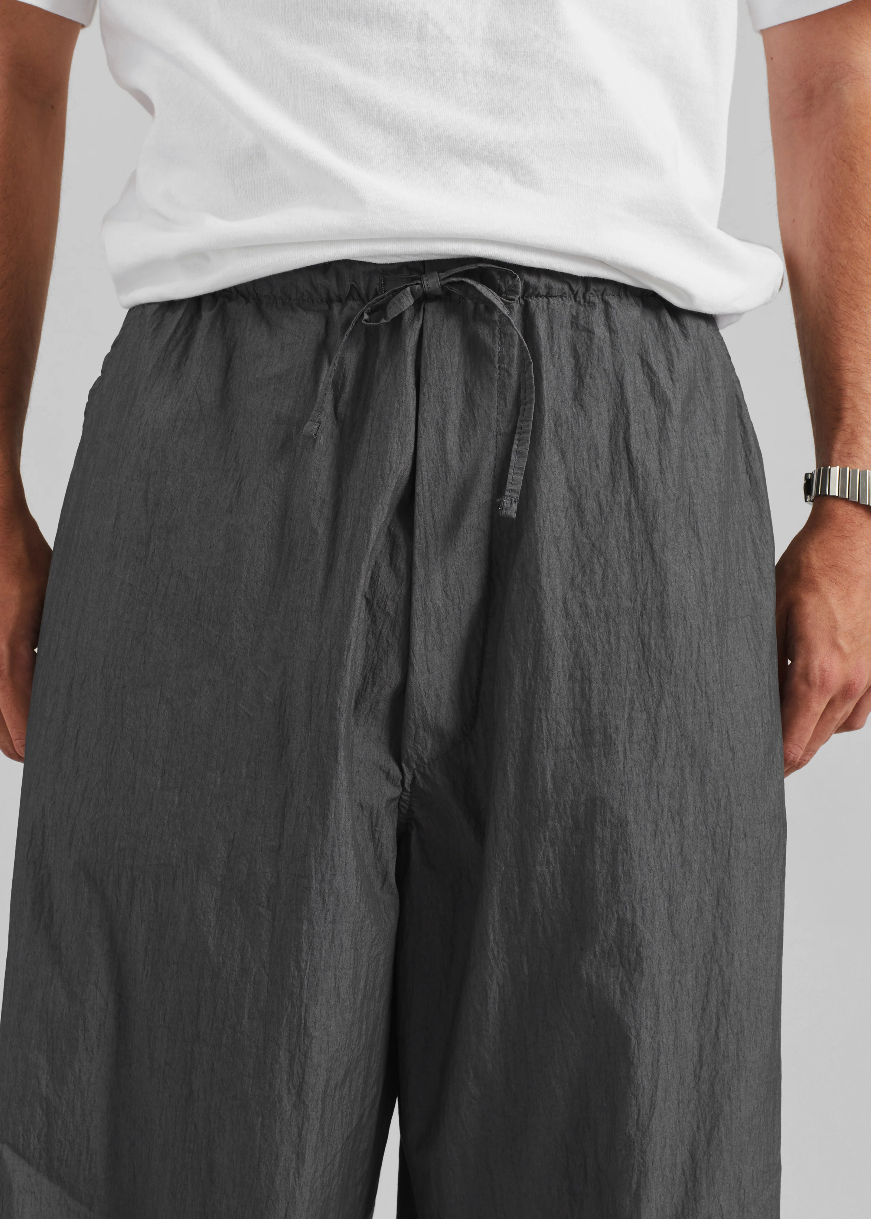 Ohio Crinkled Poplin Pants - Slate Grey - Image 5