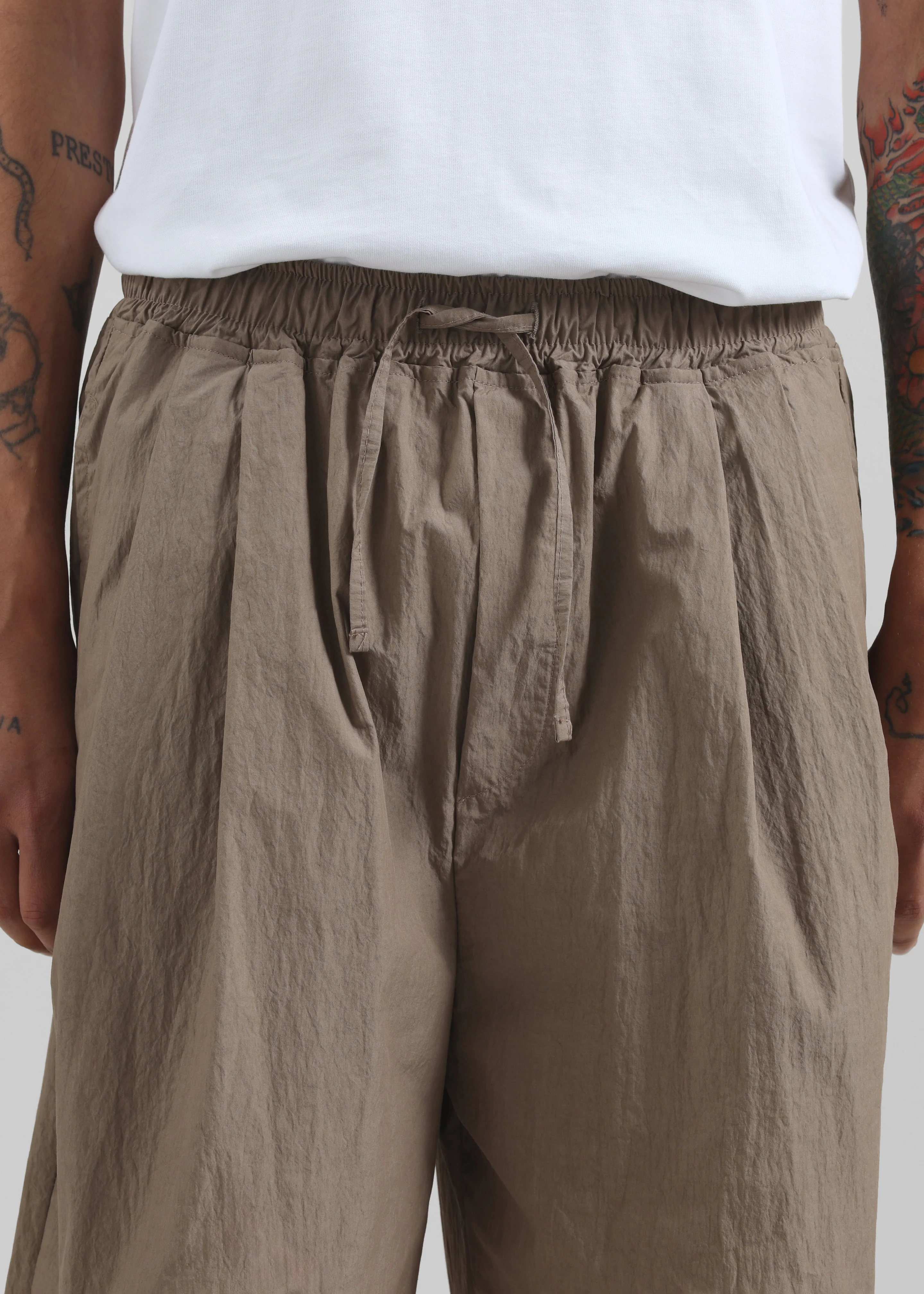 Ohio Crinkled Poplin Pants - Taupe - Image 3