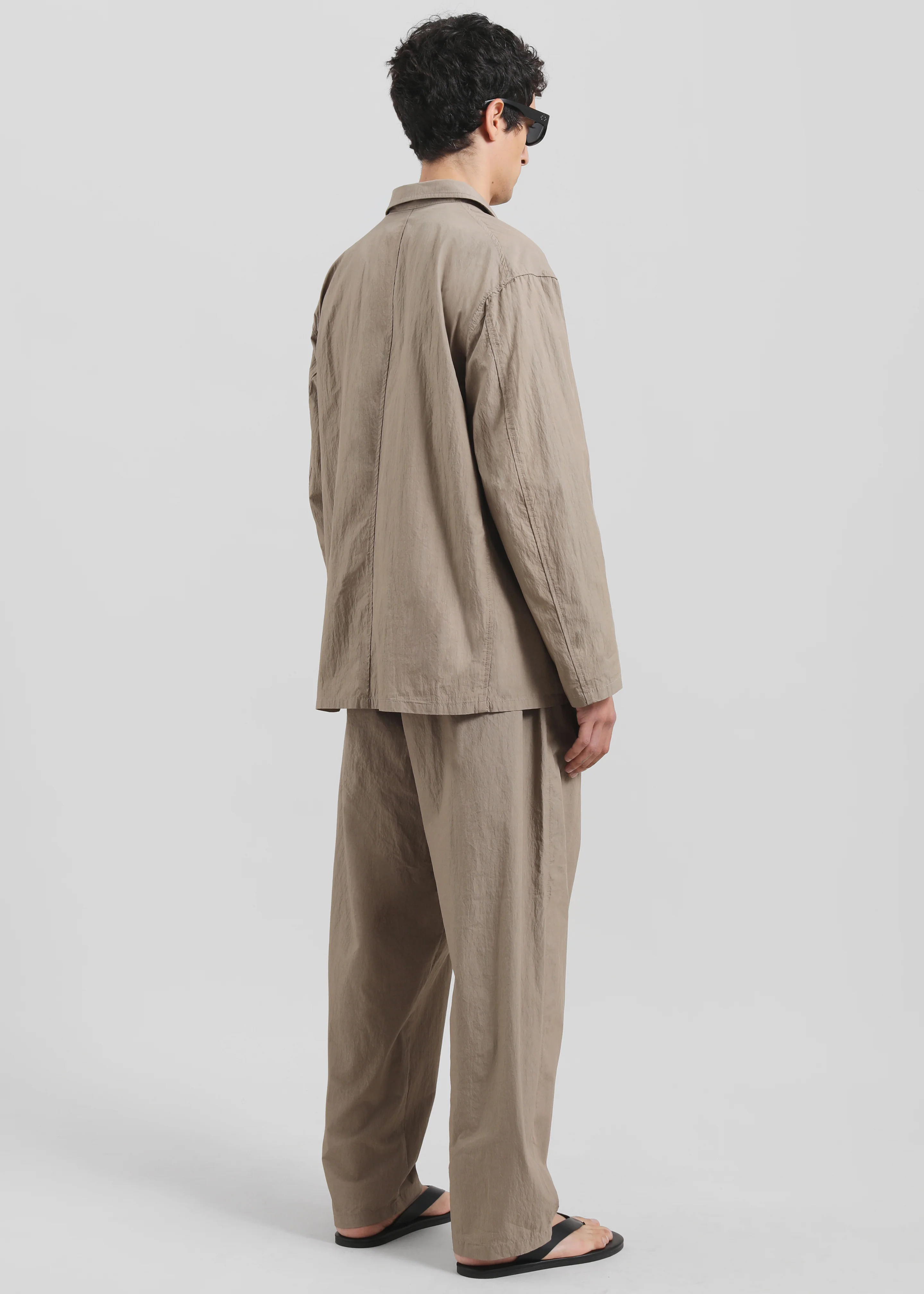 Ohio Crinkled Poplin Pants - Taupe - Image 8
