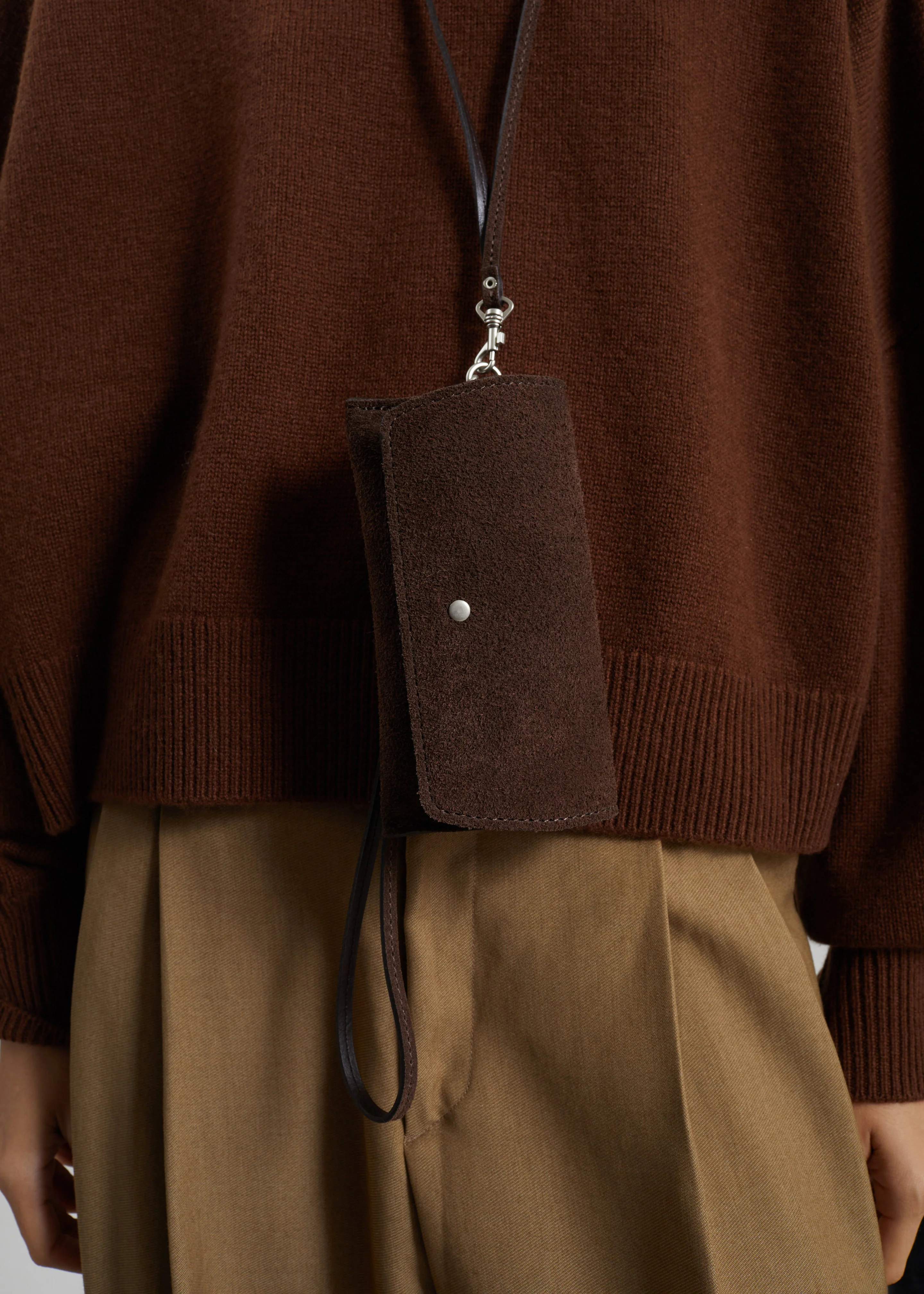 Olea Suede Eyewear Case - Brown - Image 3