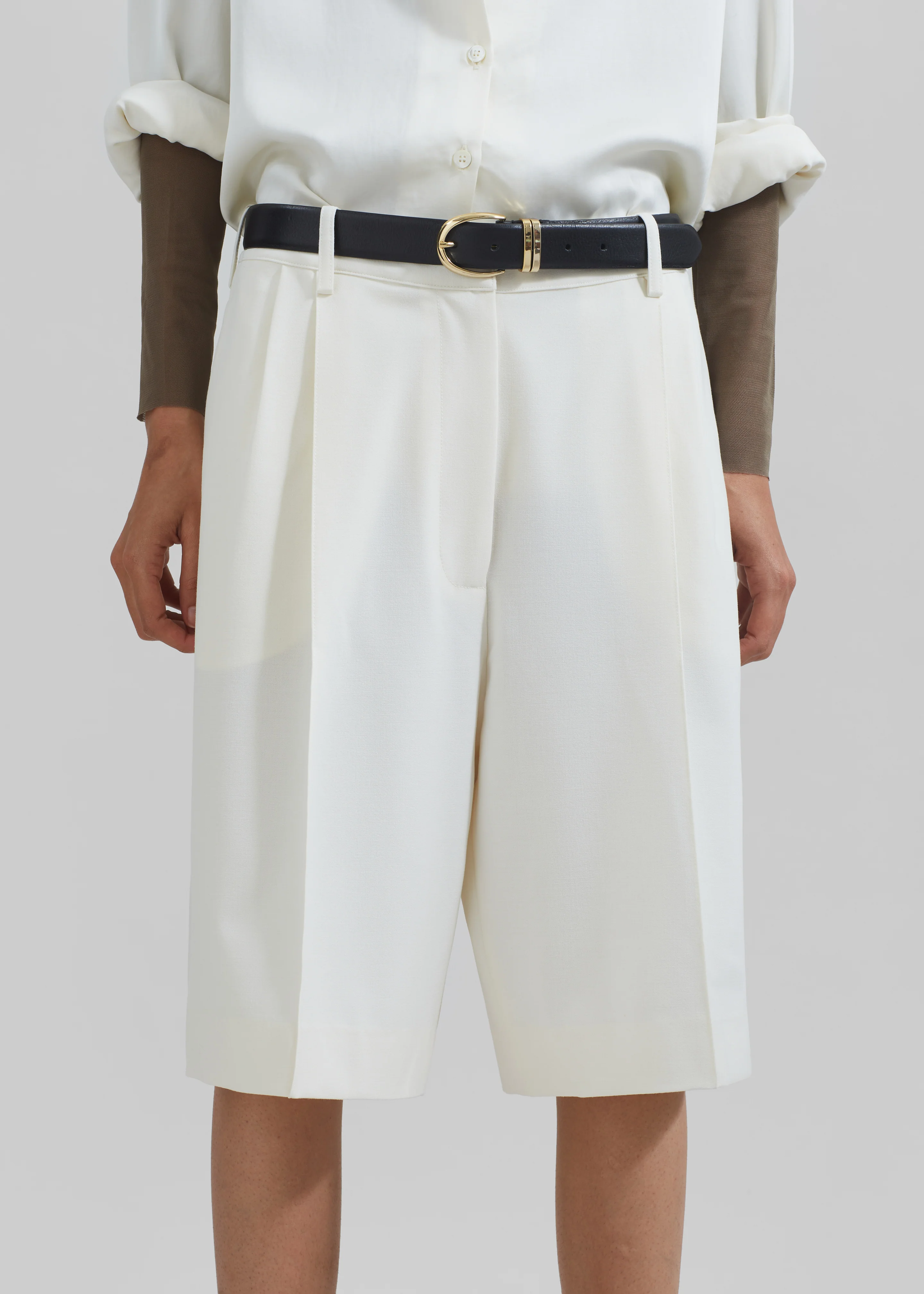Ora Leather Belt - Black/Gold - Image 3