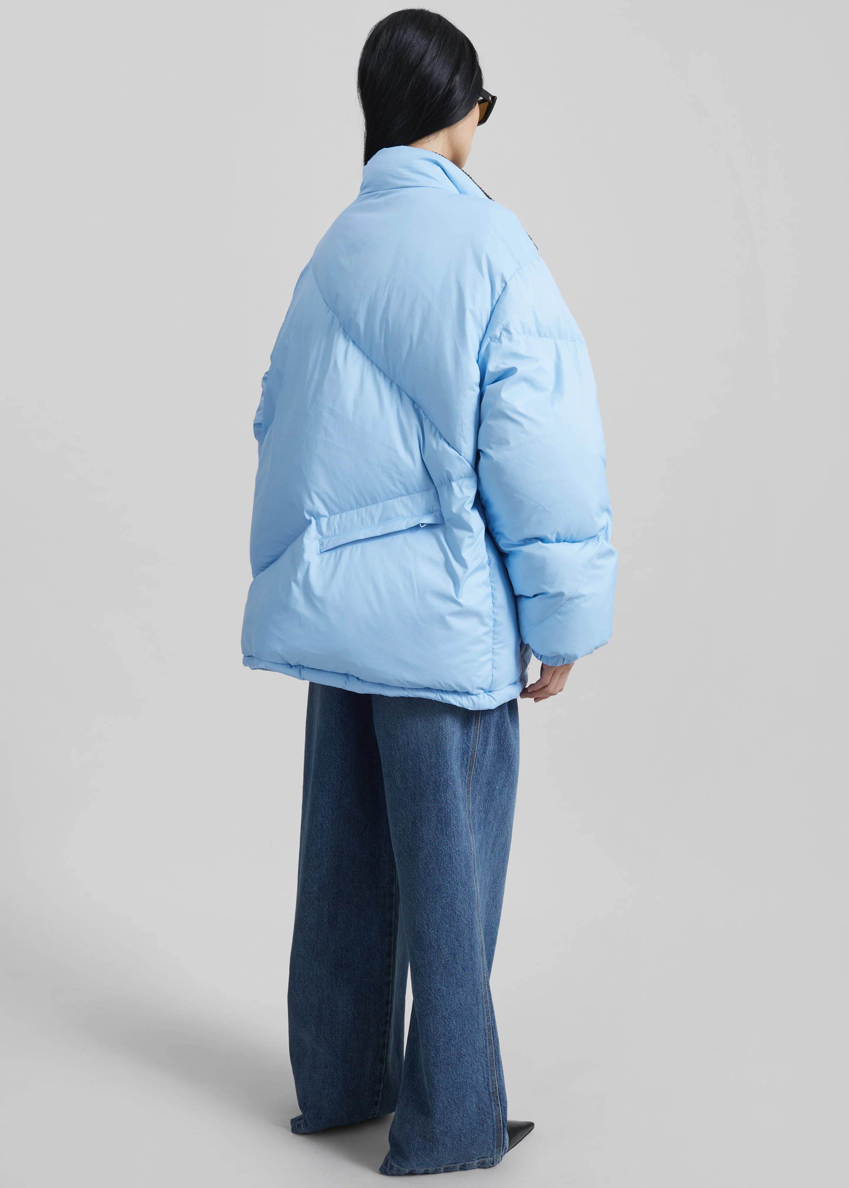 Orino Oversized Puffer Jacket - Blue - Image 8