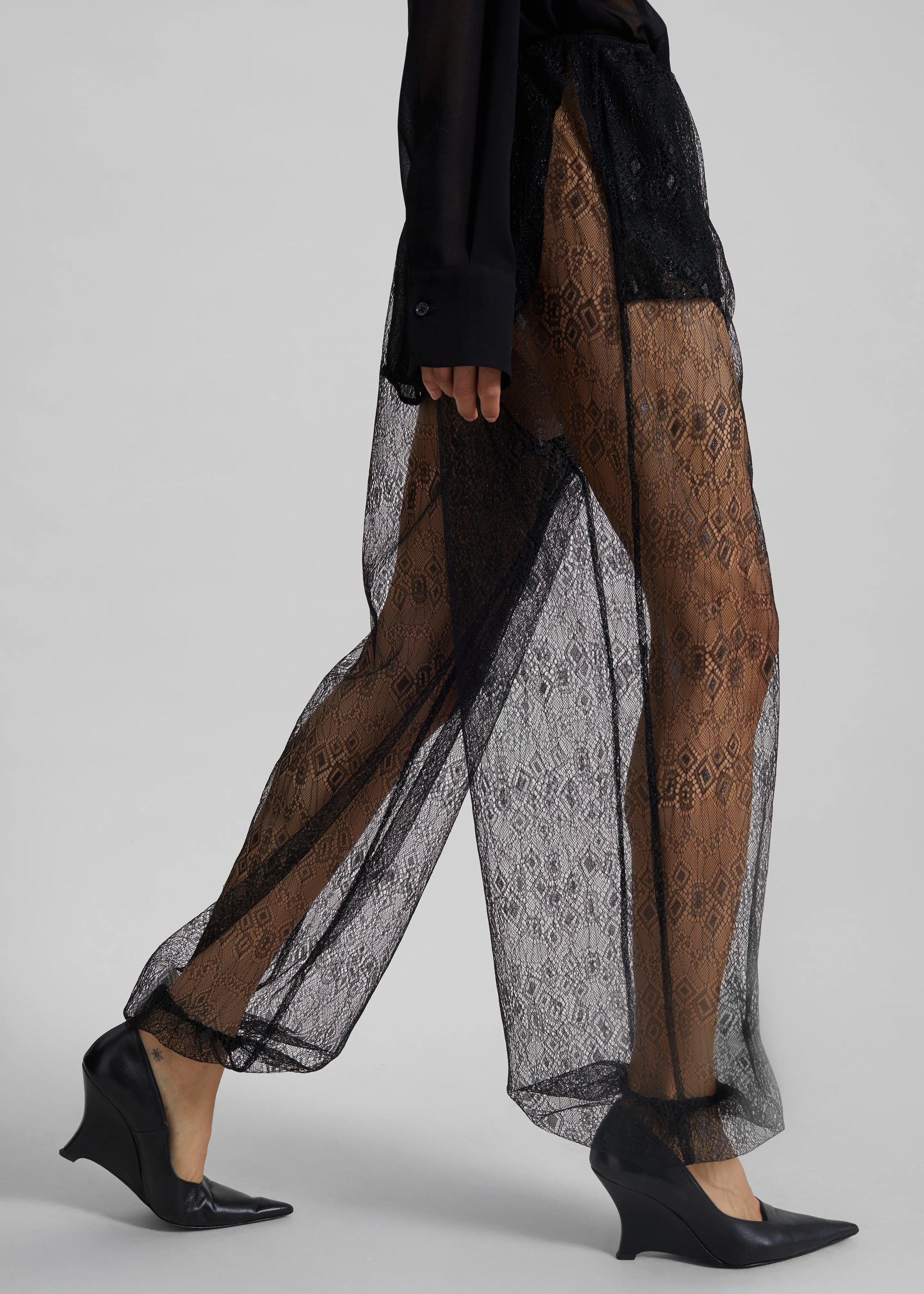 Orissa Lace Balloon Pants - Black - Image 4