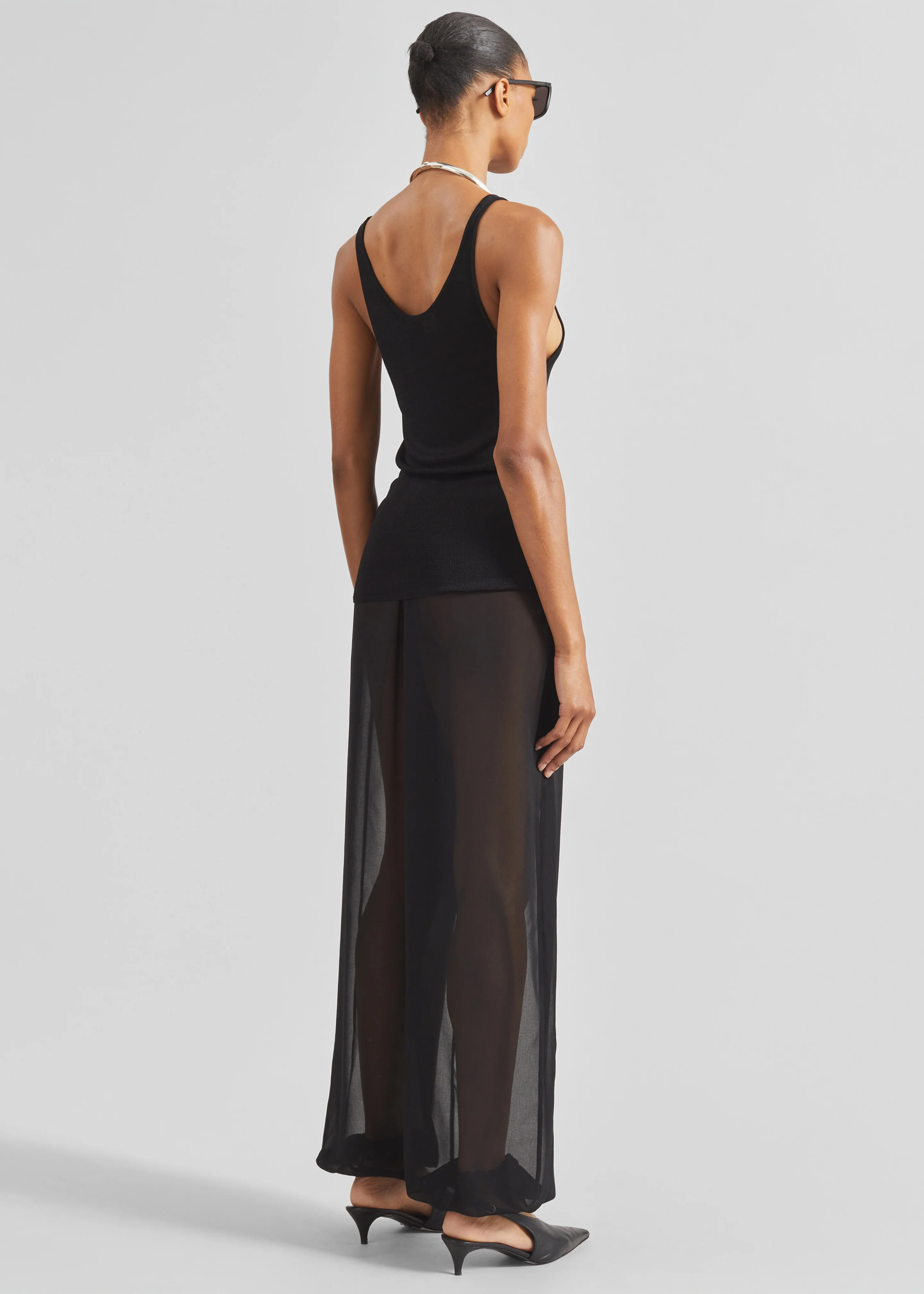 Orissa Sheer Balloon Pants - Black - Image 10