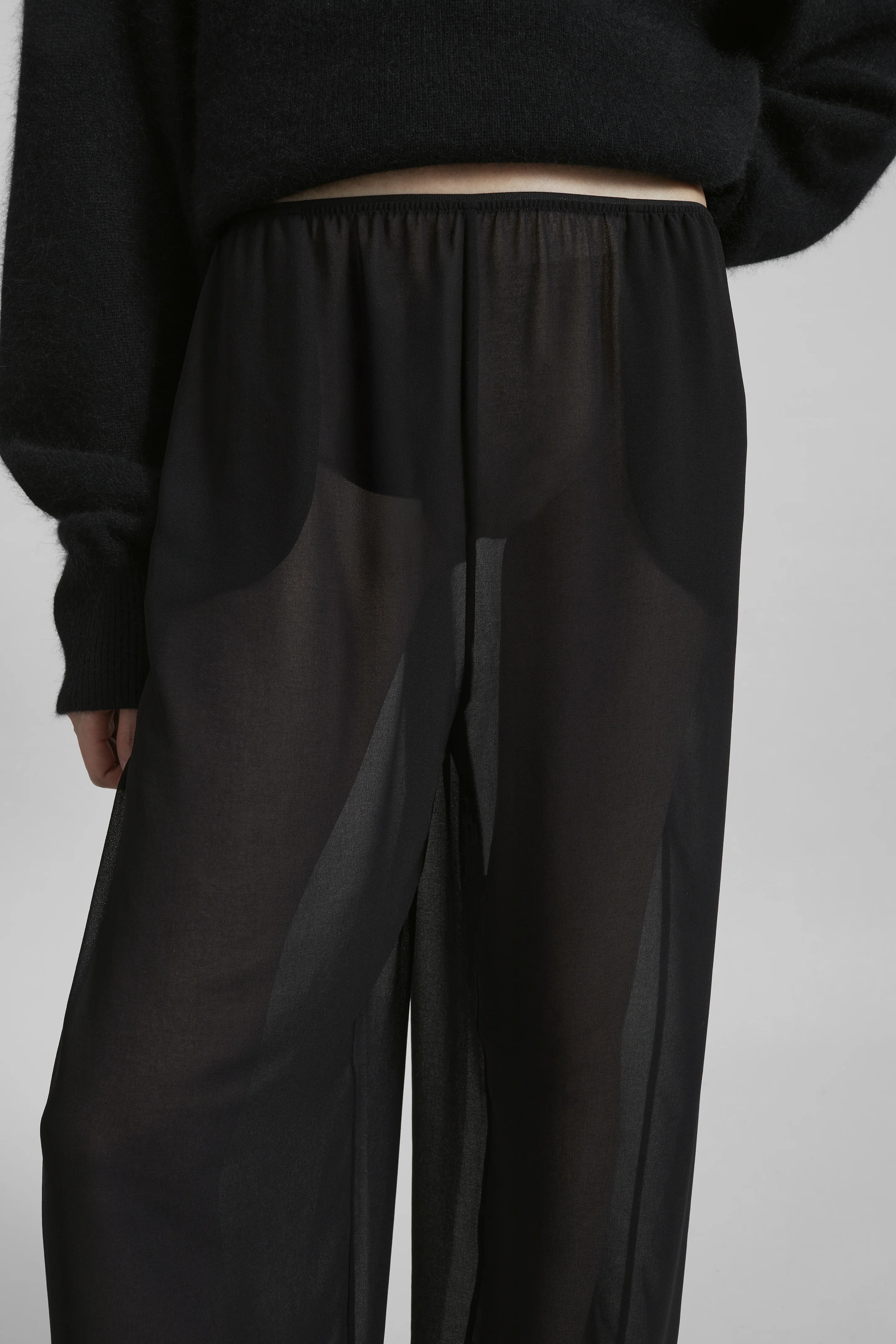 Orissa Sheer Balloon Pants - Black - Image 9