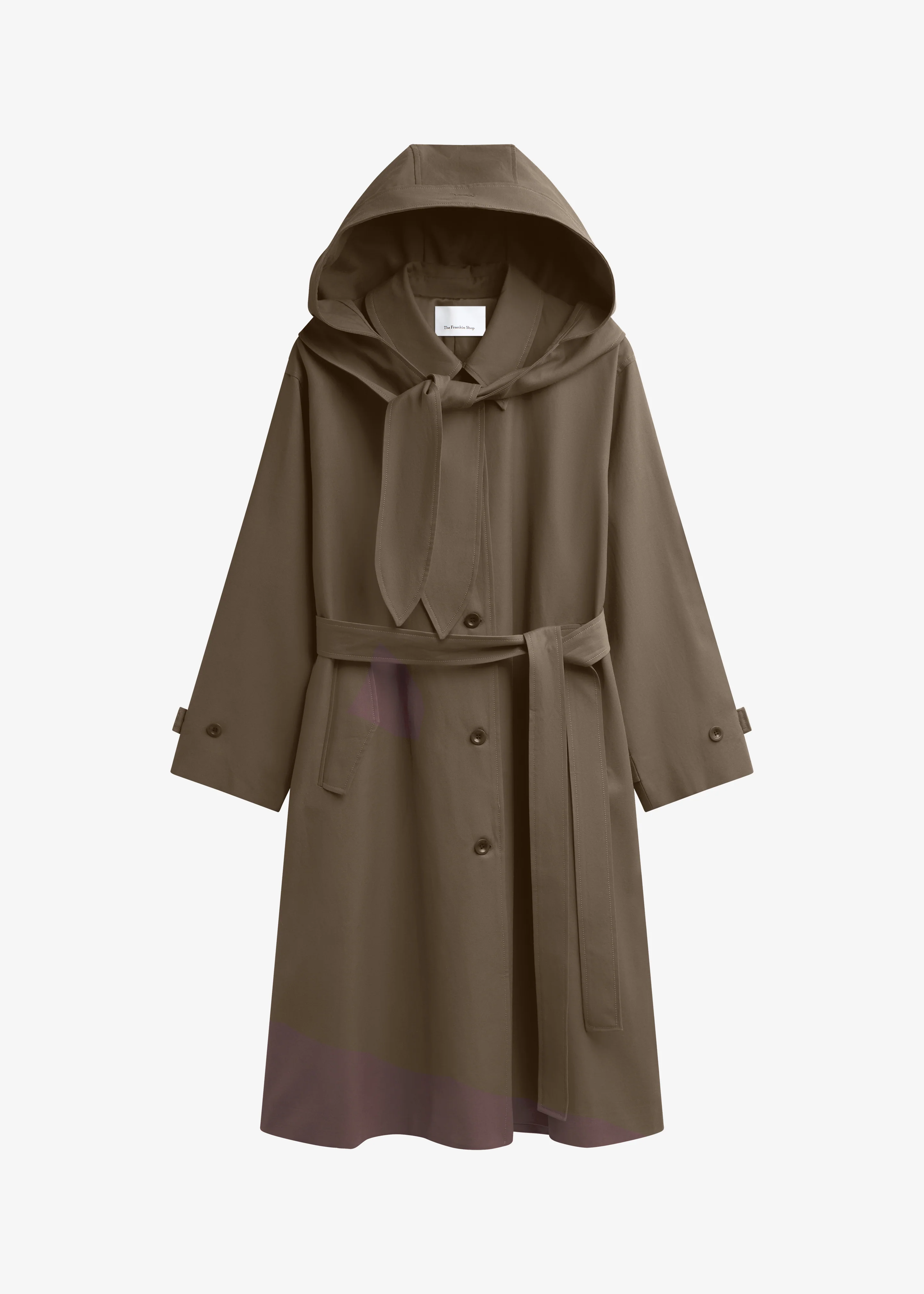 Orly Detachable Hood Trench Coat - Brown - Image 8