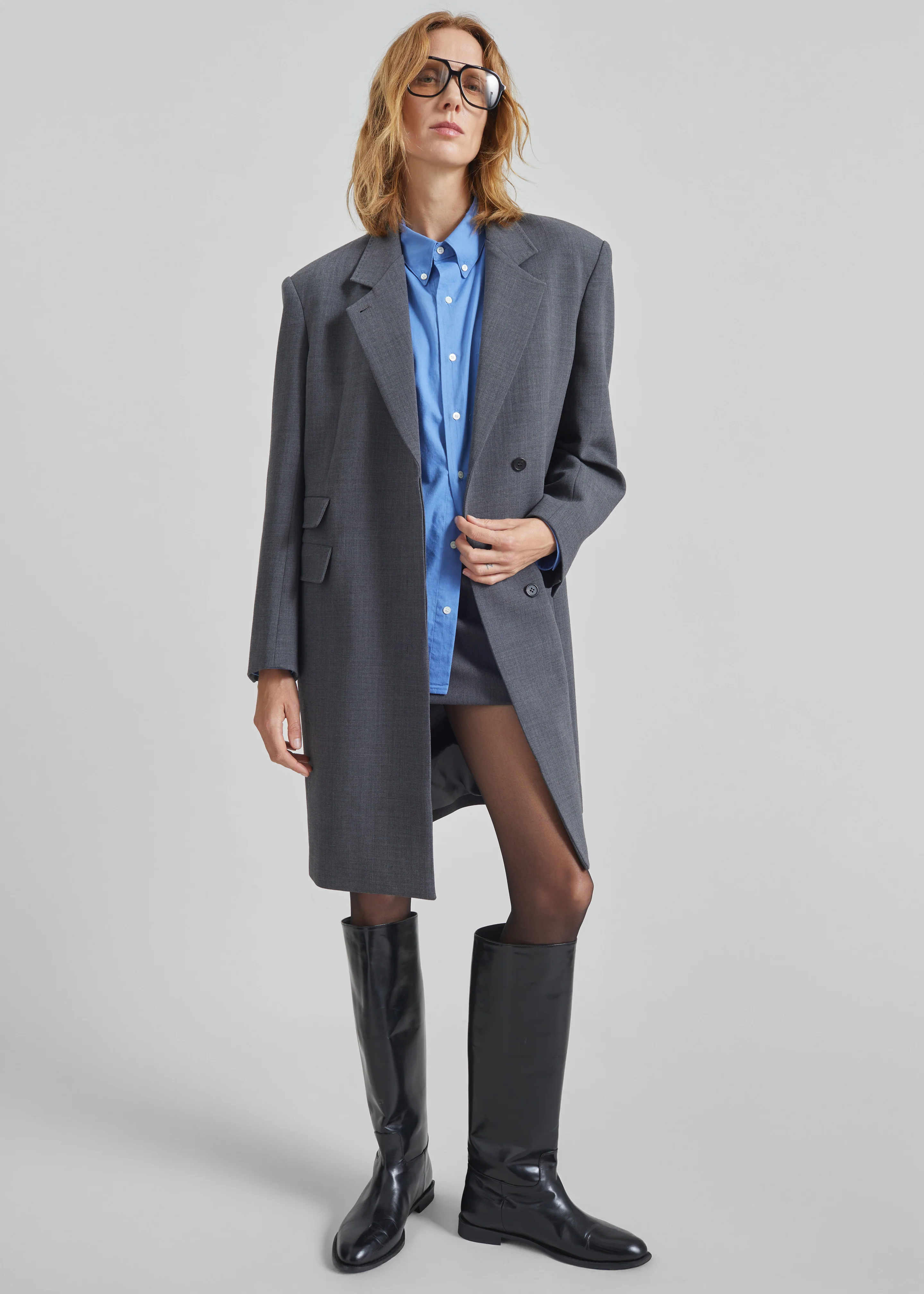 Orsta Wool Coat - Grey - Image 2