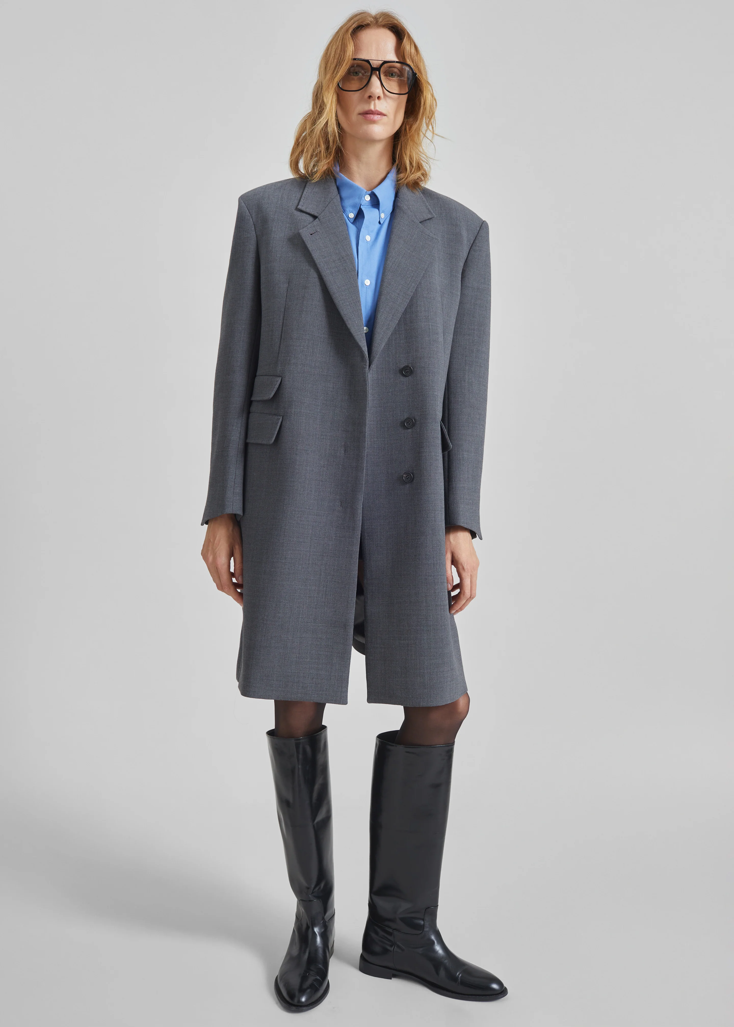 Orsta Wool Coat - Grey - Image 5