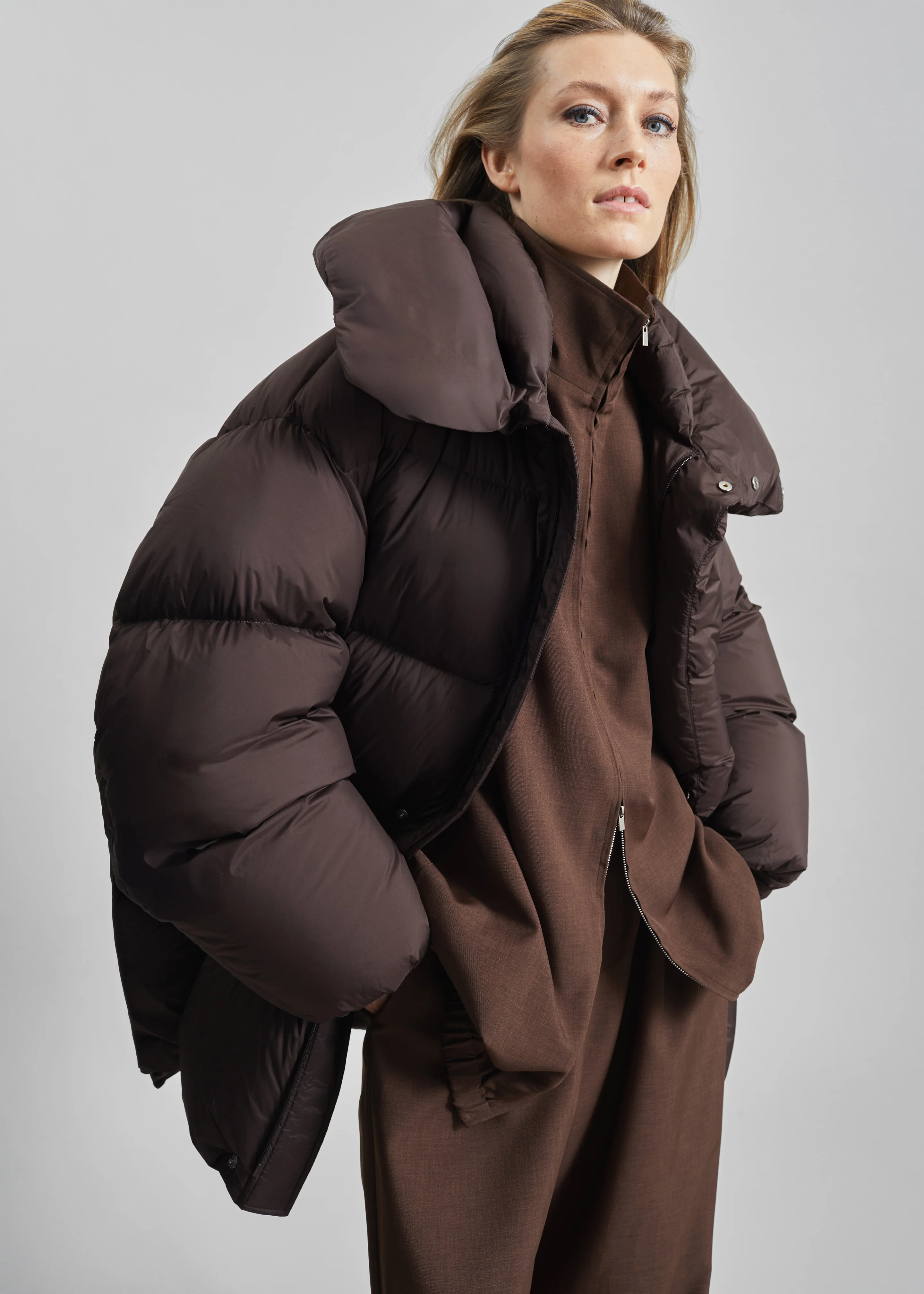 Ortler Puffer Jacket - Brown - Image 4