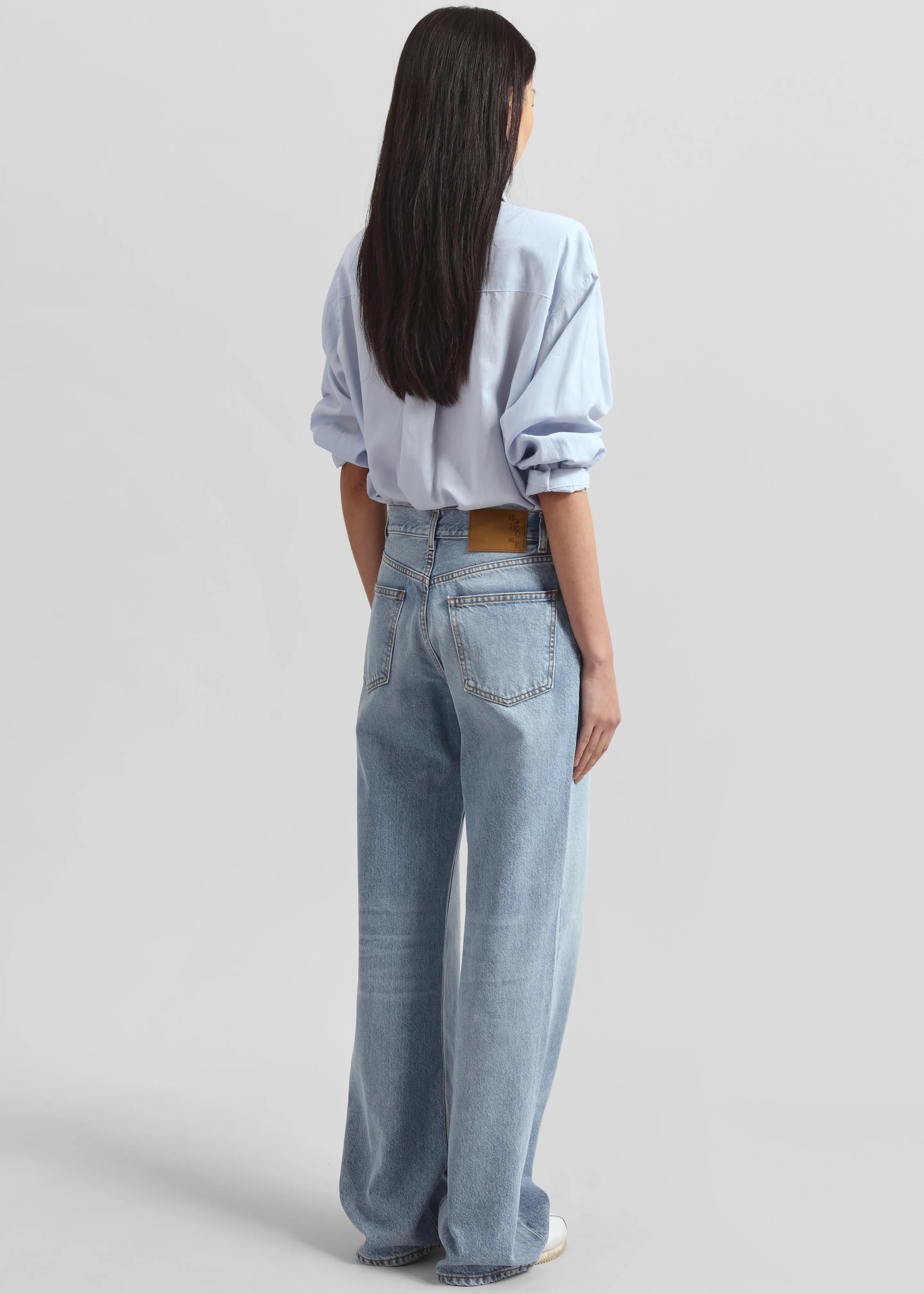 Patti Neck Tie Shirt - Sky Blue - Image 10