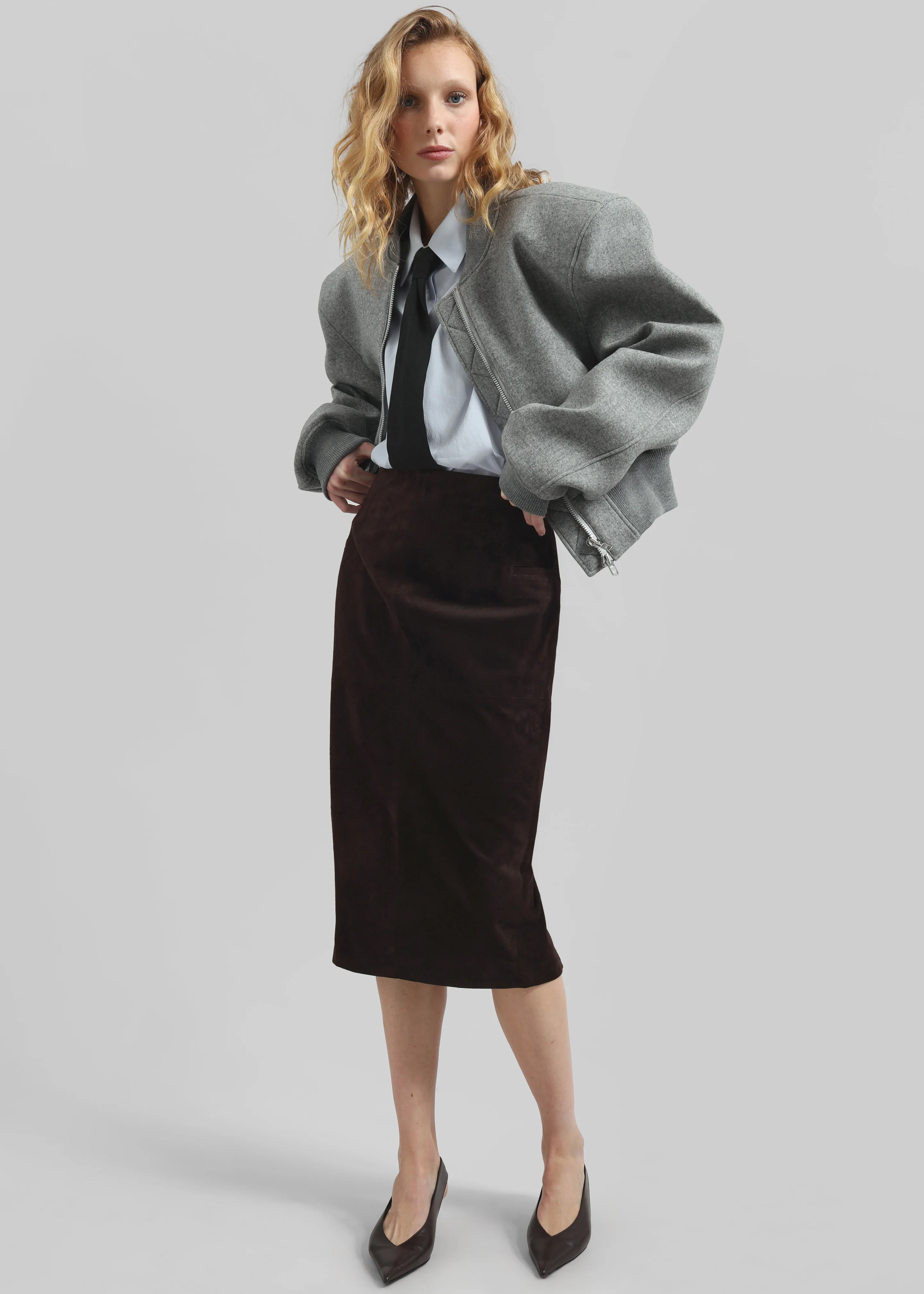 Patti Neck Tie Shirt - Sky Blue - Image 3