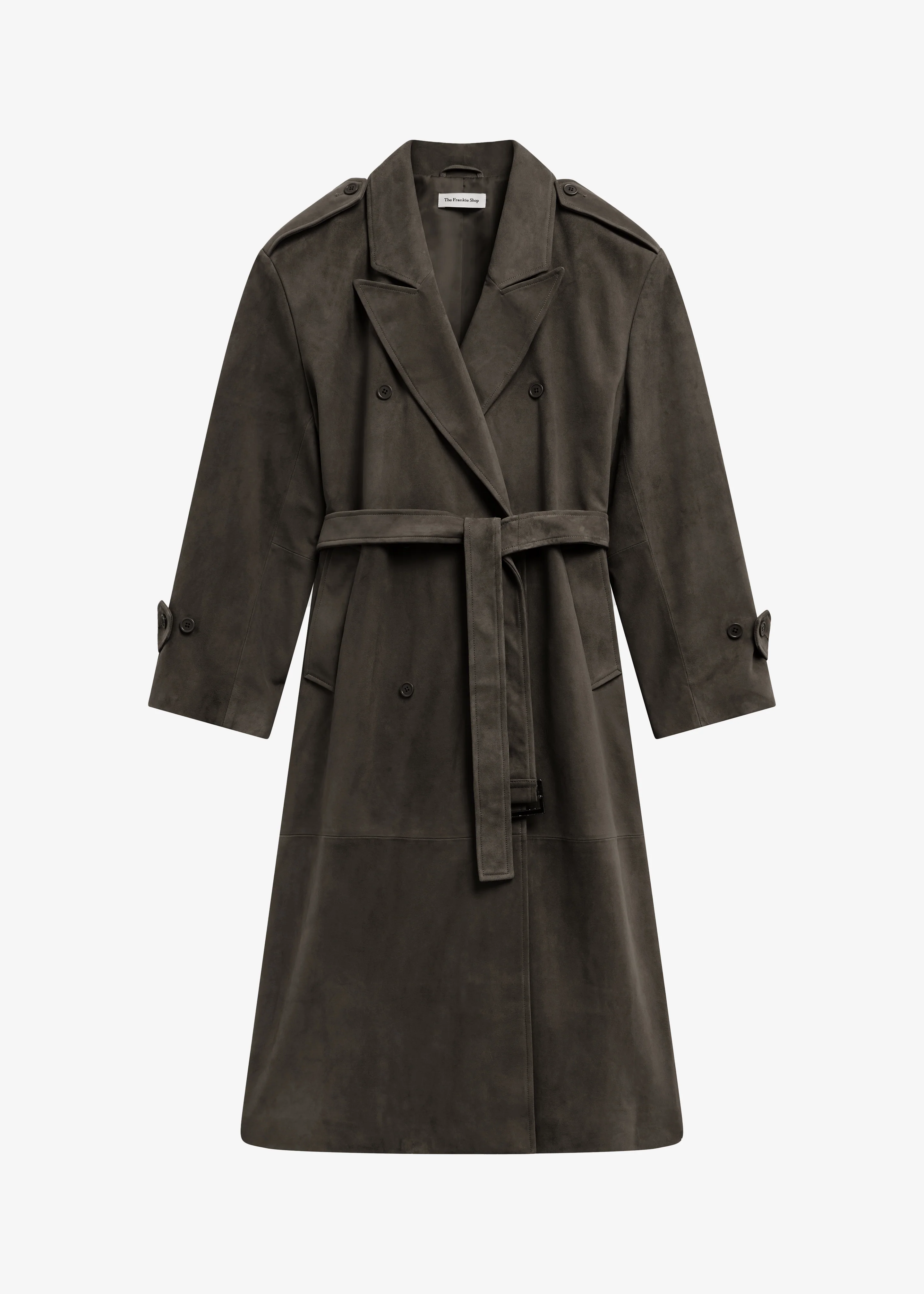 Pembroke Faux Suede Trench - Mousse - Image 8