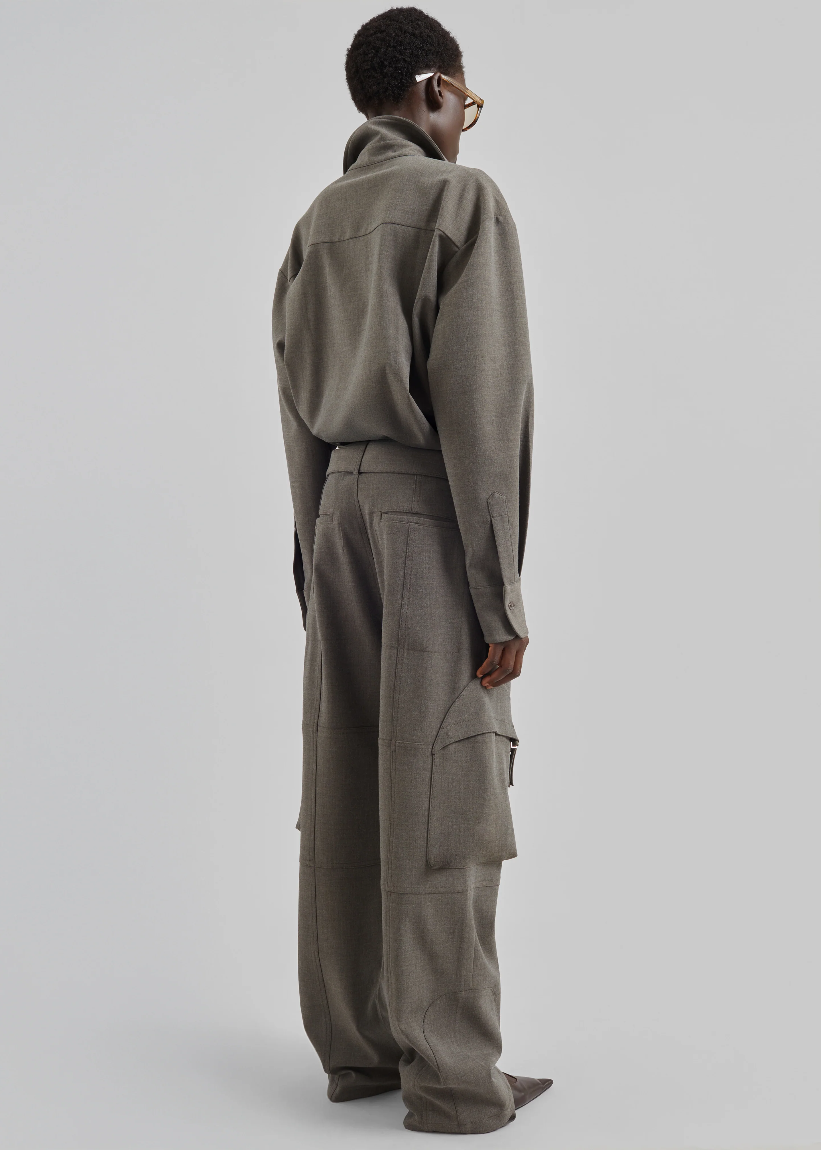 Peri Double Weave Shirt - Taupe Melange - Image 6