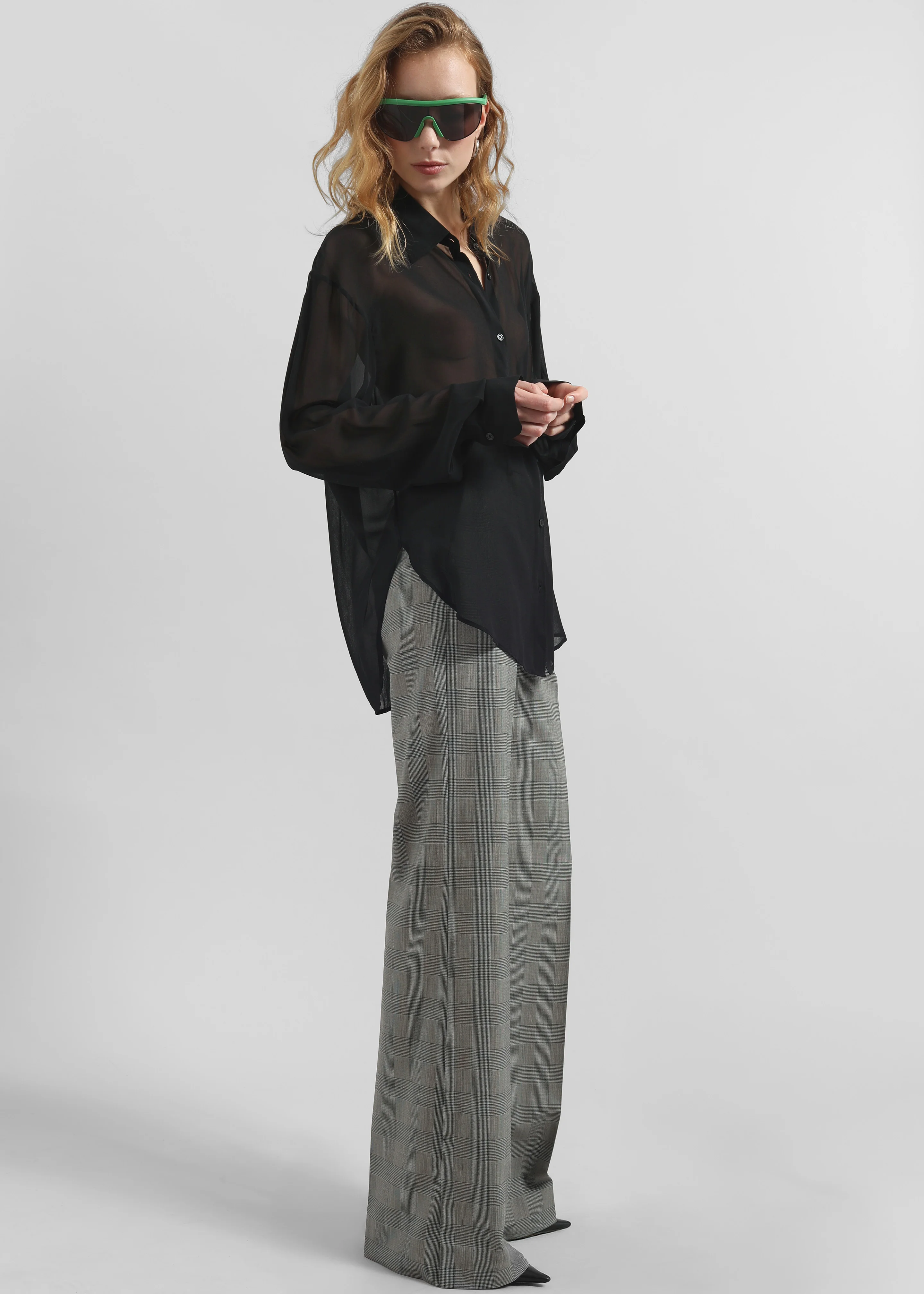 Peri Georgette Shirt - Black - Image 2