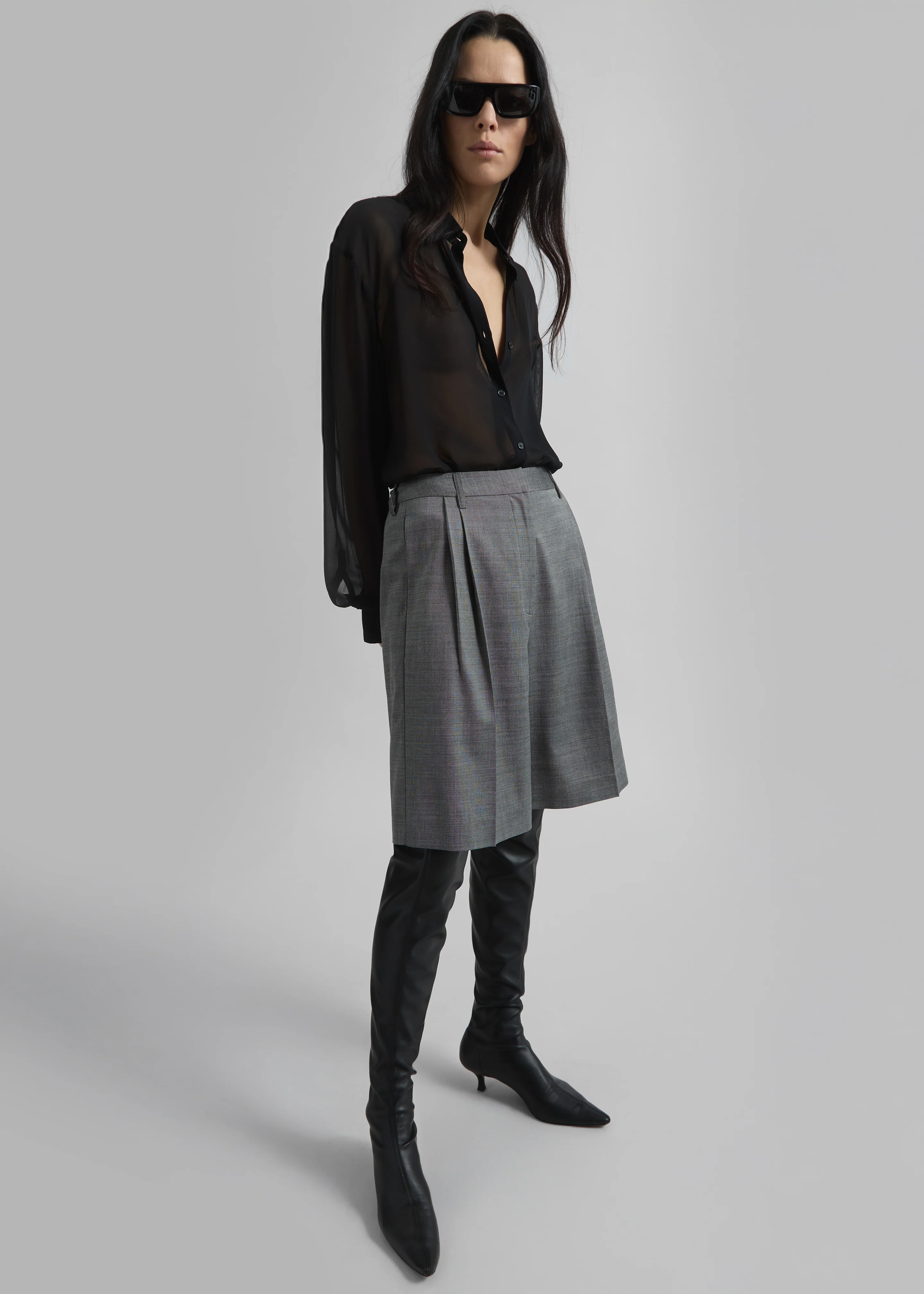 Peri Georgette Shirt - Black - Image 8