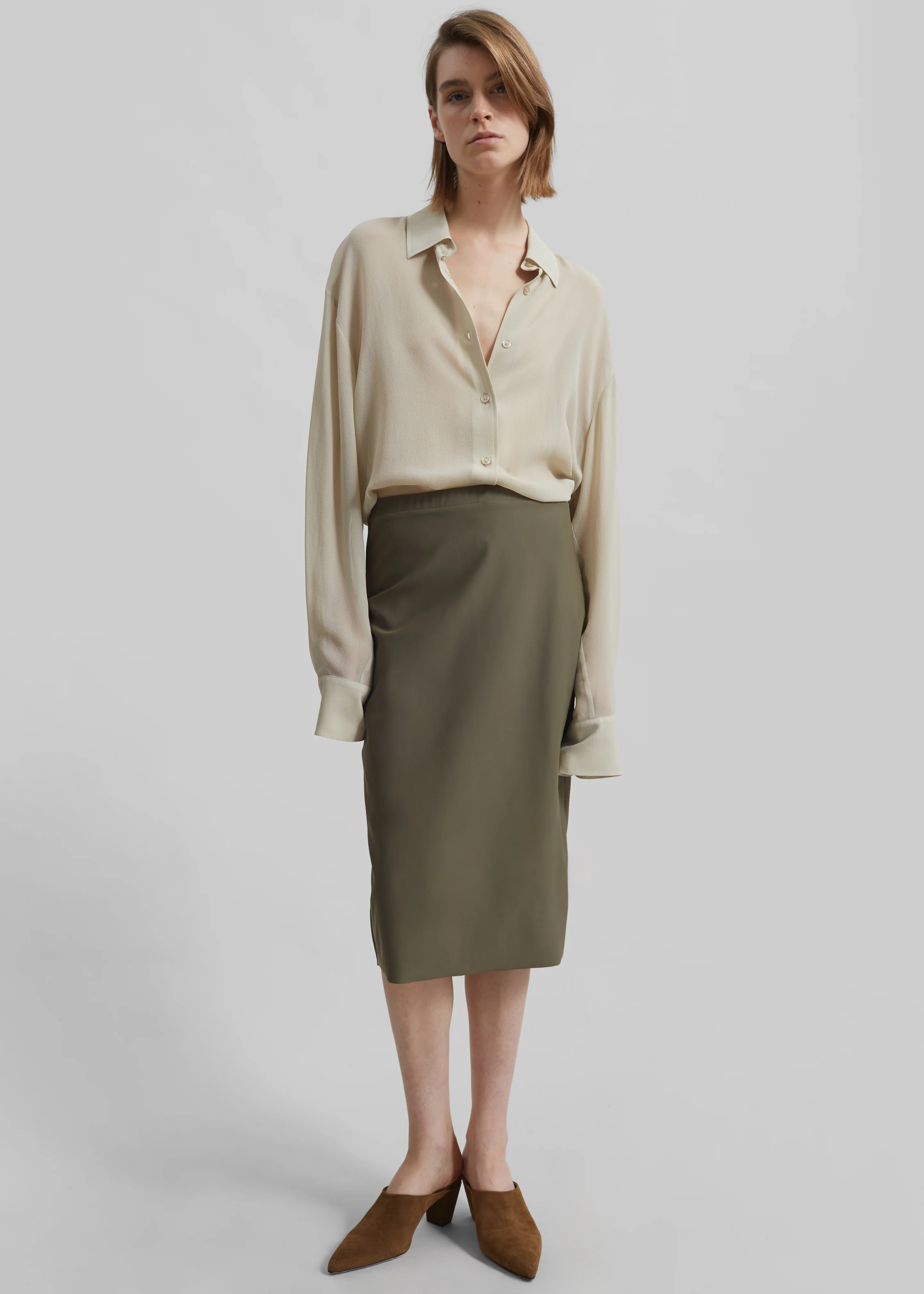Peri Georgette Shirt - Cement - Image 10