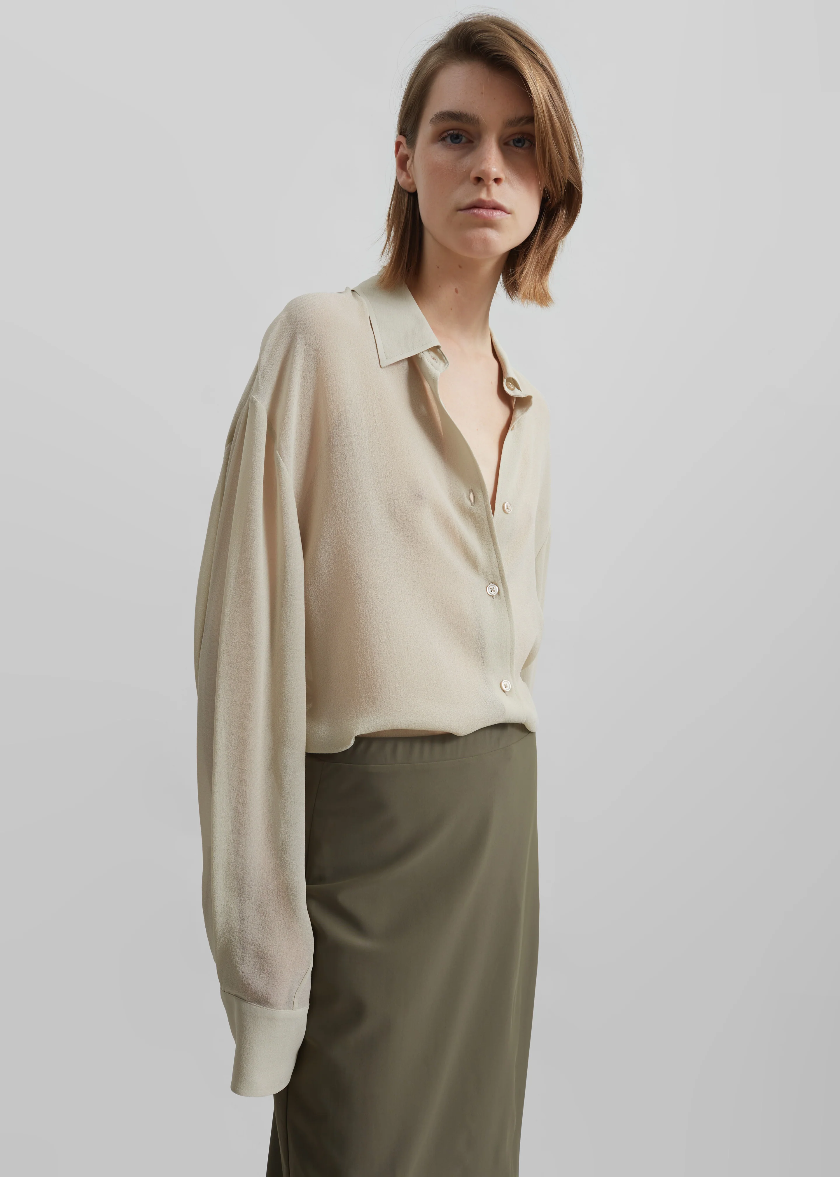 Peri Georgette Shirt - Cement - Image 4