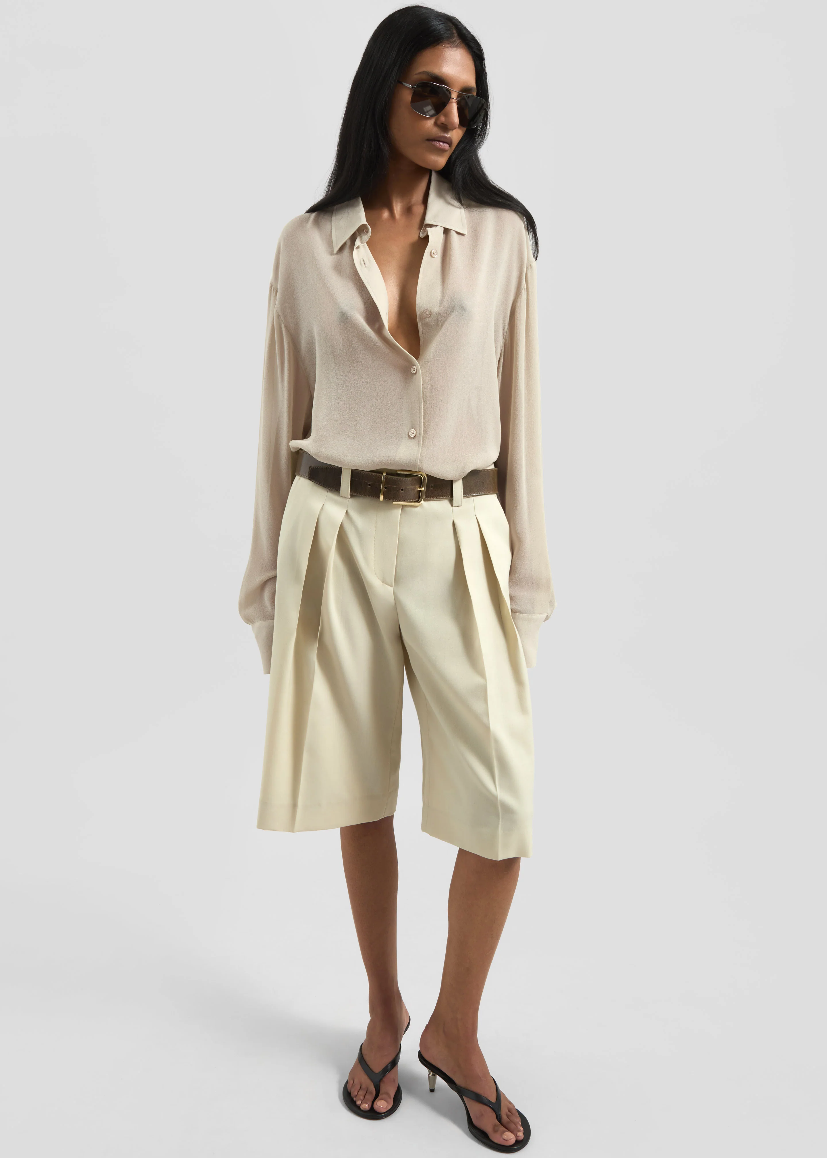 Peri Georgette Shirt - Cement - Image 9