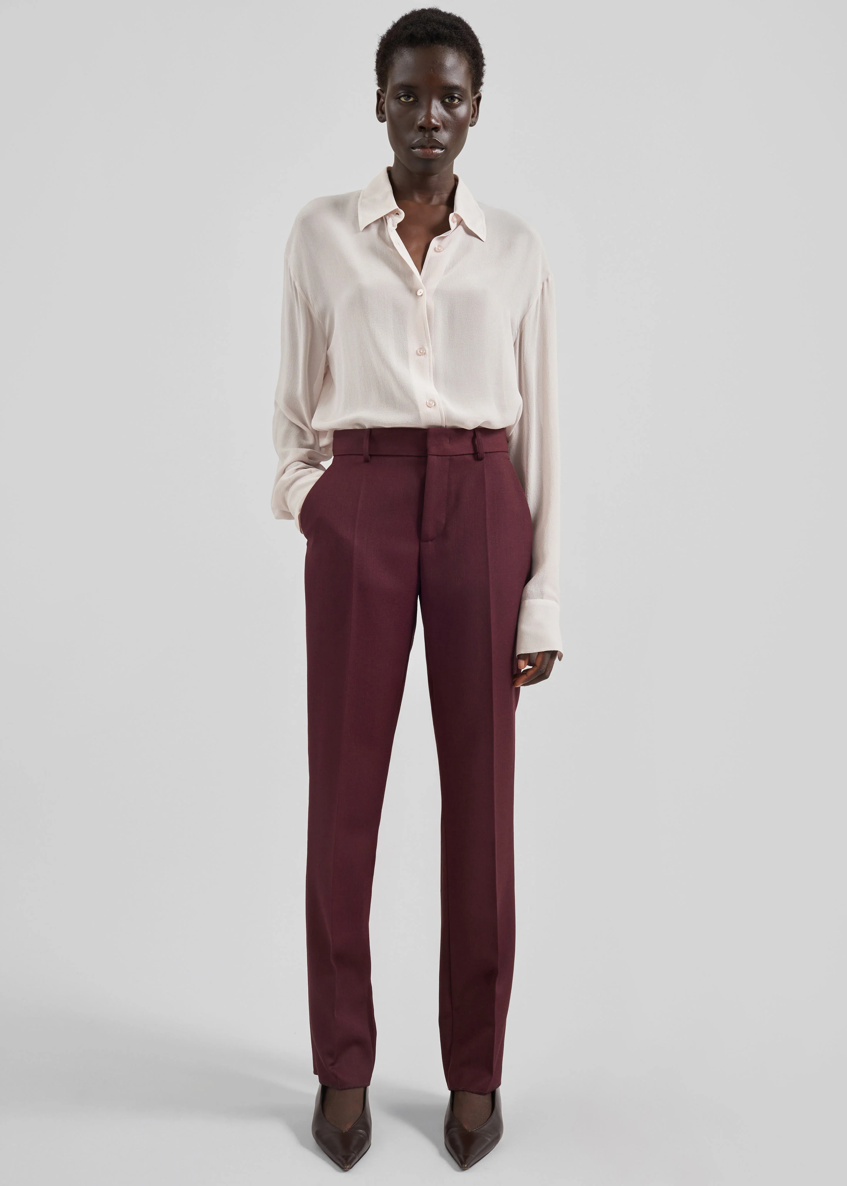 Peri Georgette Shirt - Faded Pink - Image 4