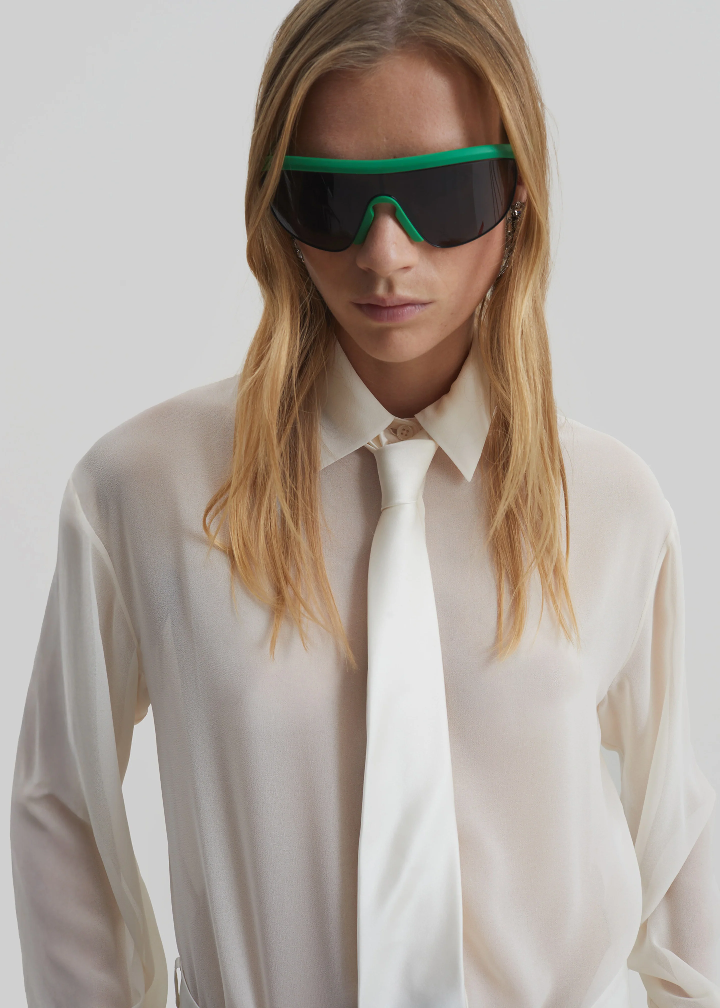 Peri Georgette Shirt - Ivory - Image 3