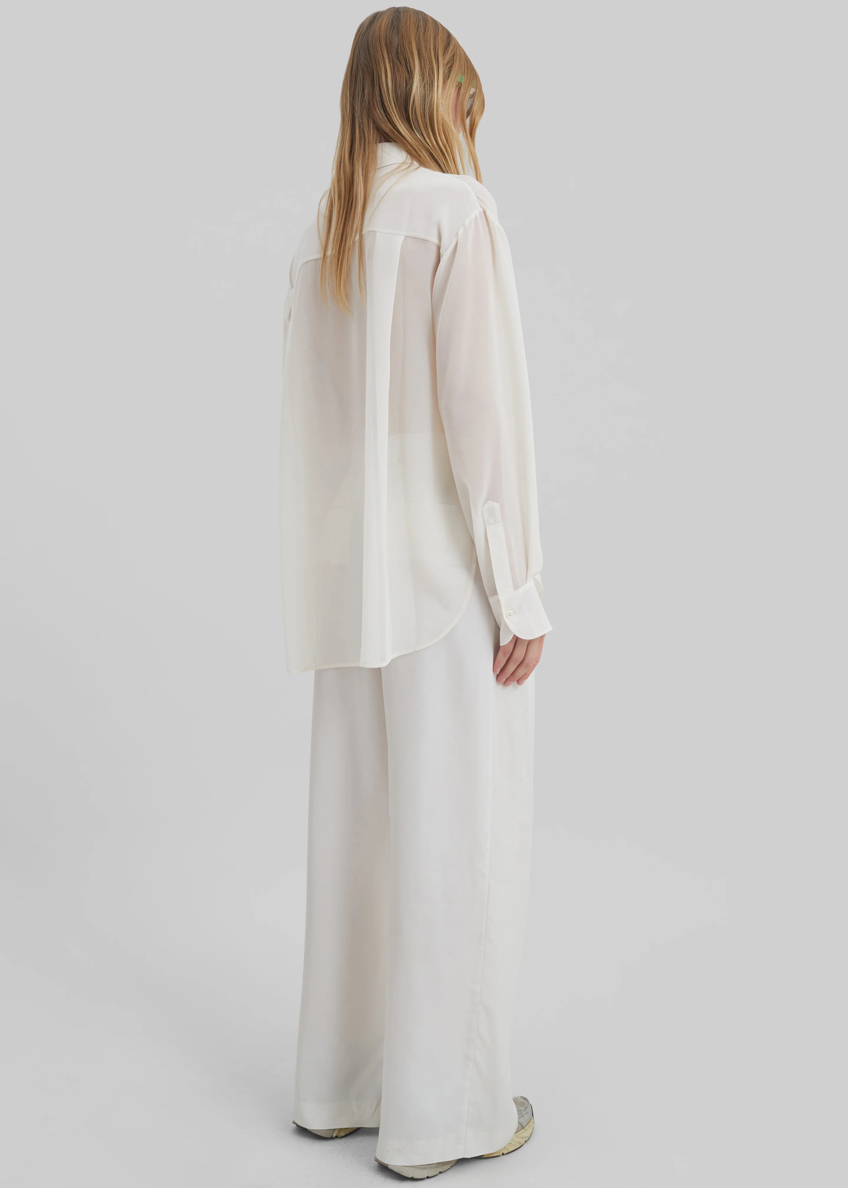 Peri Georgette Shirt - Ivory - Image 7