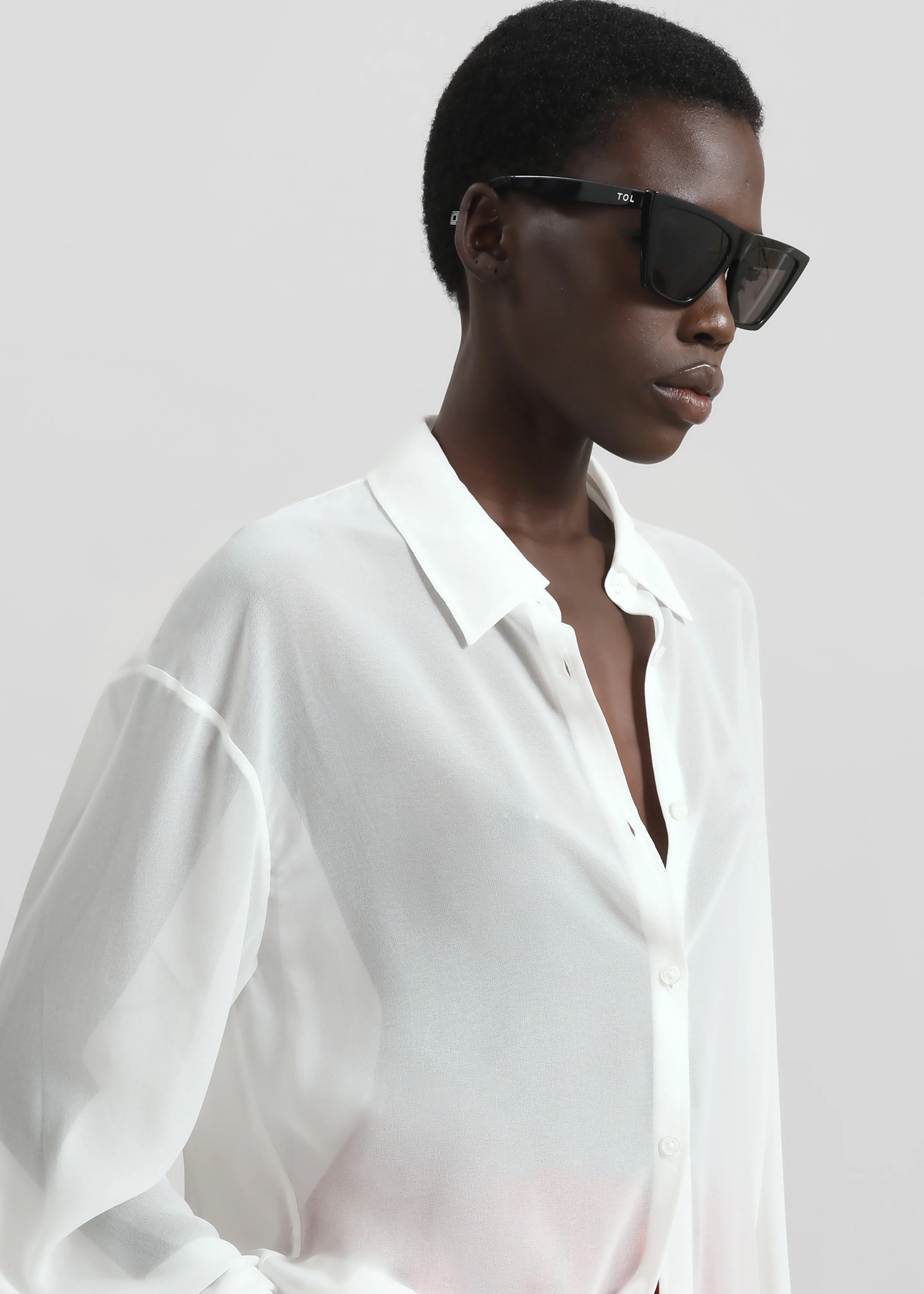 Peri Georgette Shirt - White - Image 3