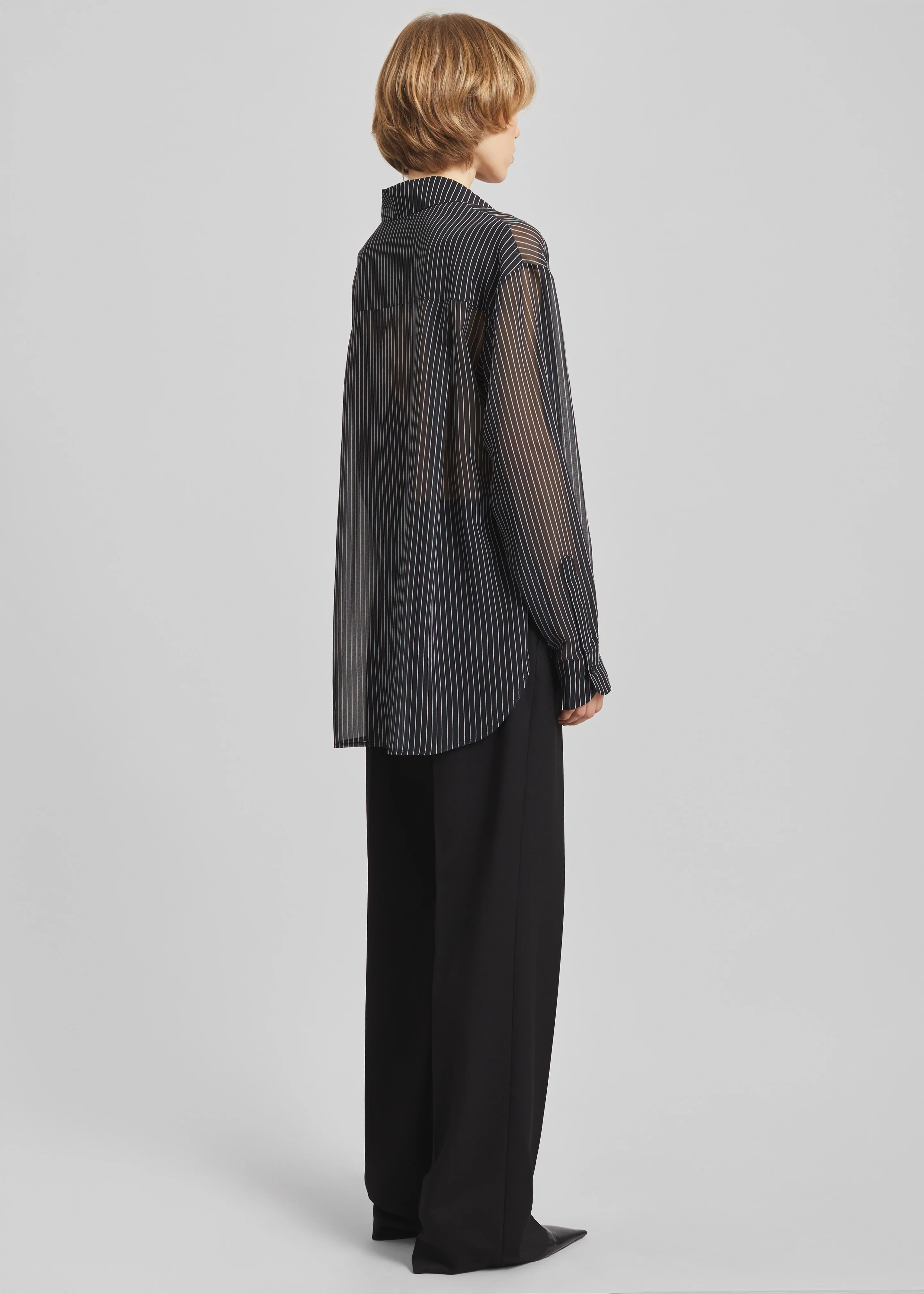 Peri Striped Shirt - Black/White Stripe - Image 9