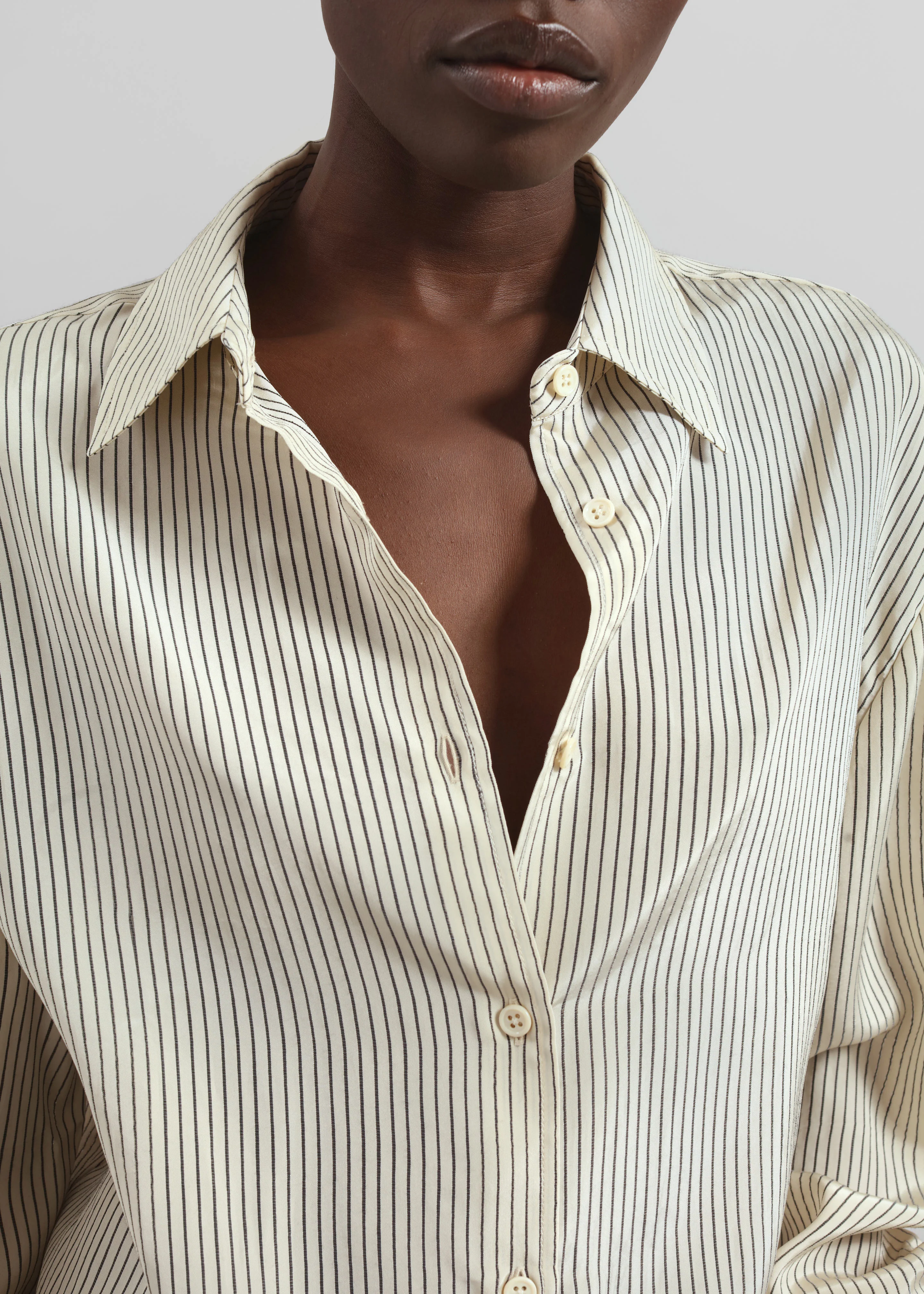 Peri Striped Shirt - Ivory/Black - Image 3