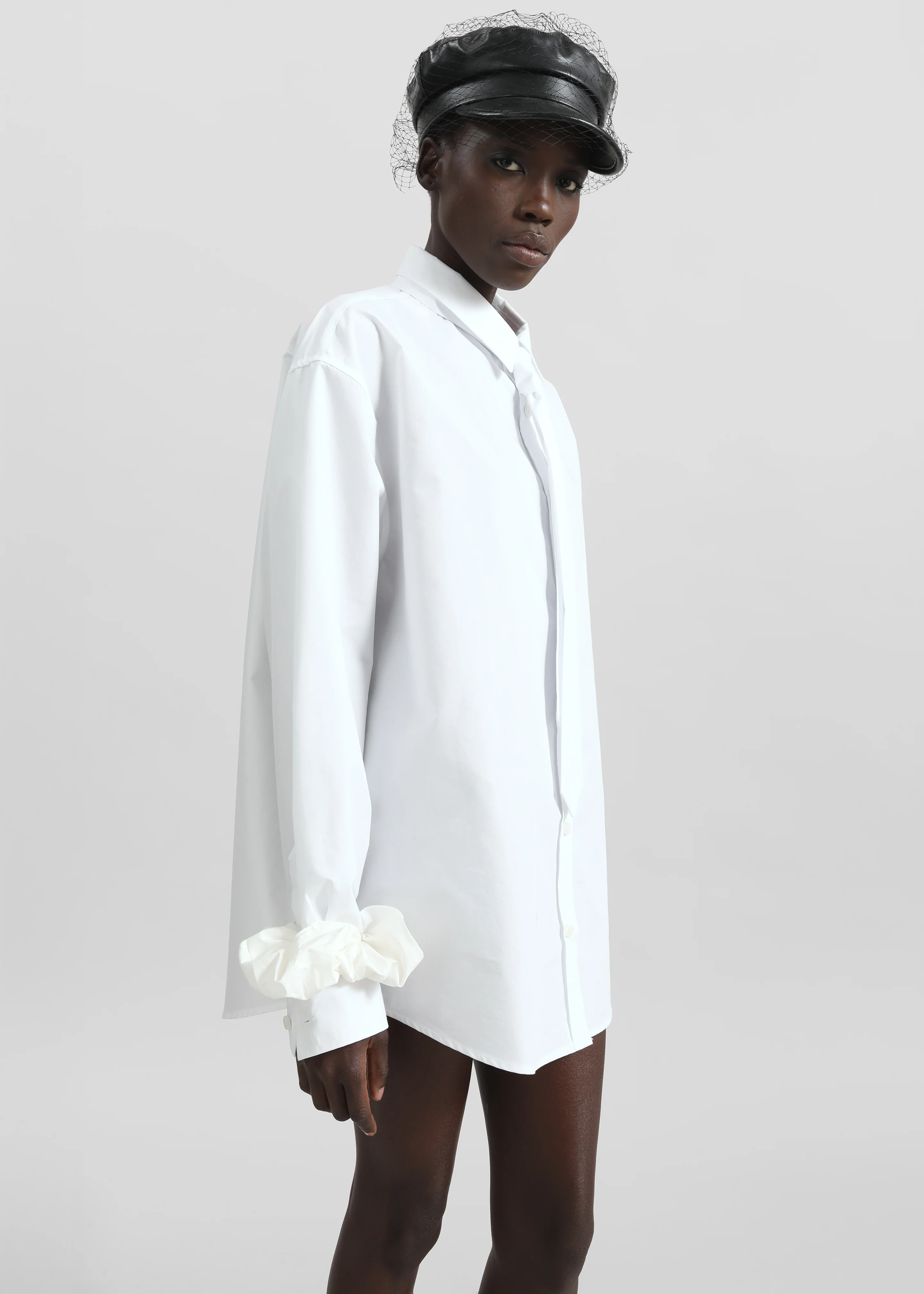Perna Tie Neck Shirt - White - Image 2