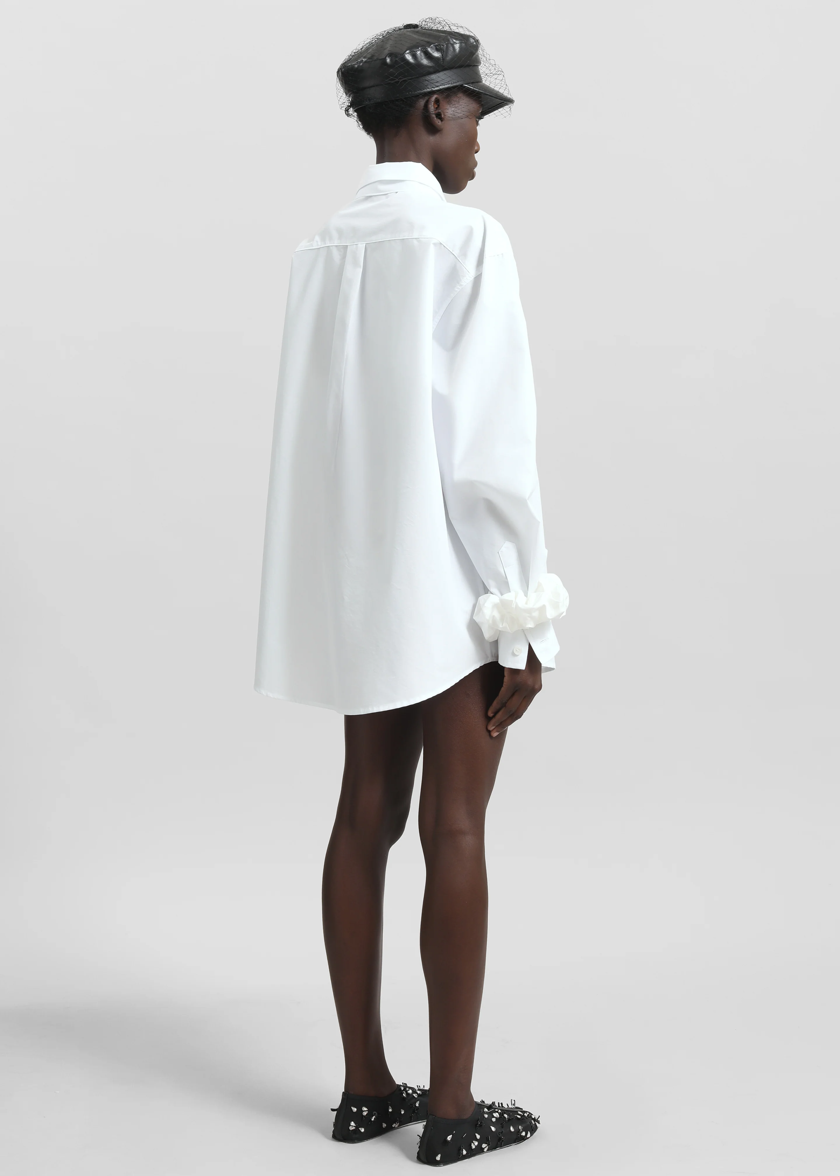 Perna Tie Neck Shirt - White - Image 7