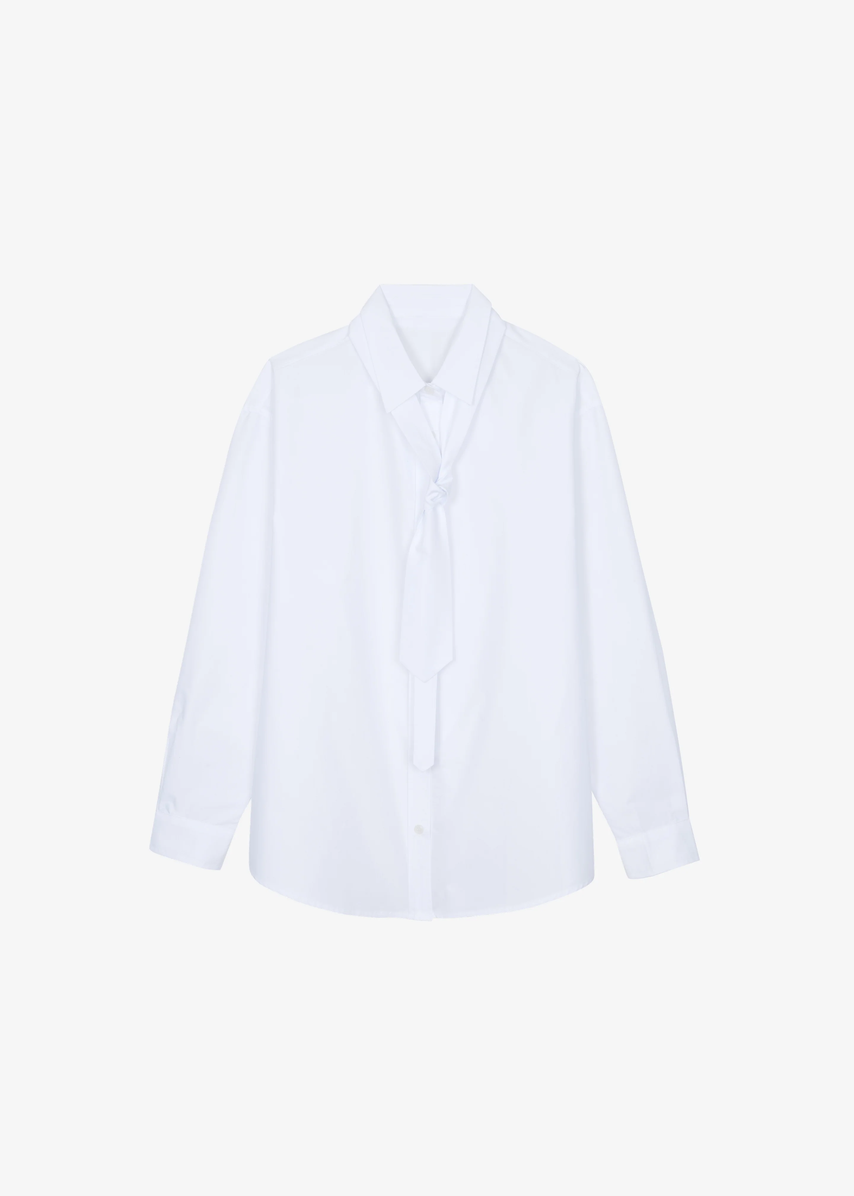 Perna Tie Neck Shirt - White - Image 9