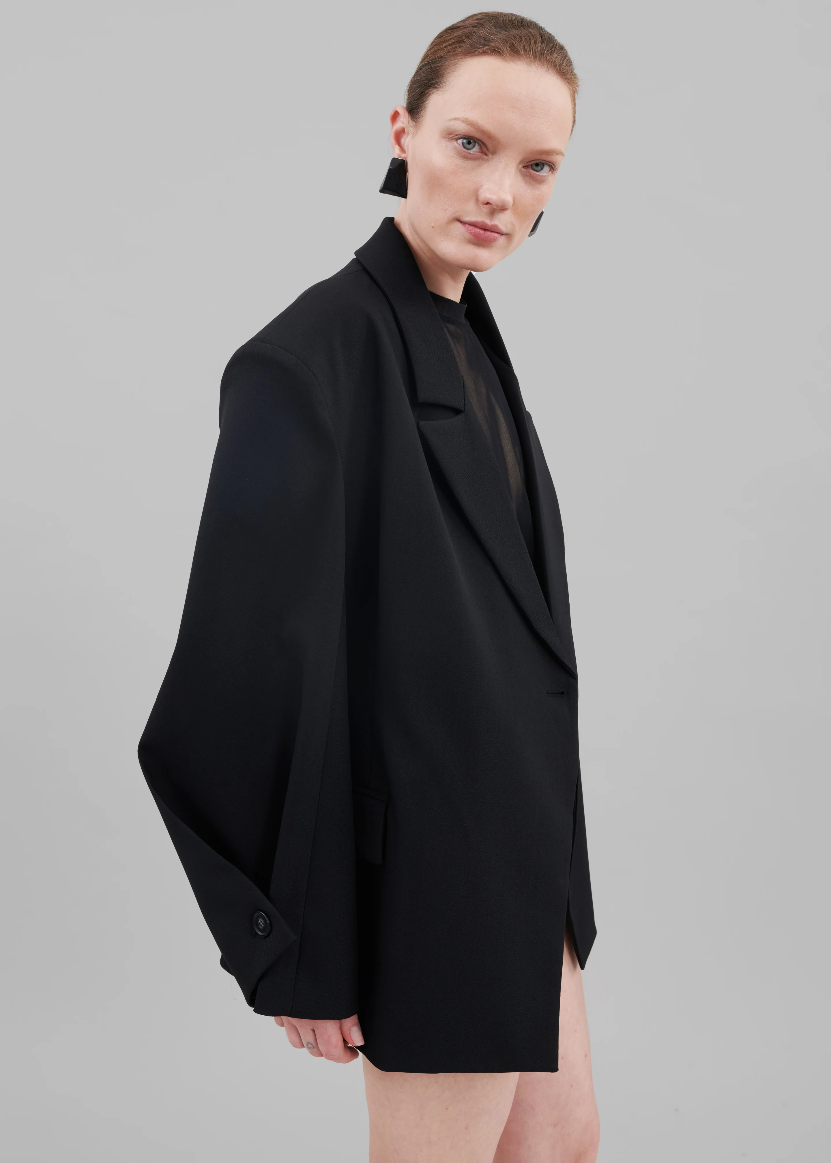 Pia Boxy Blazer - Black - Image 4