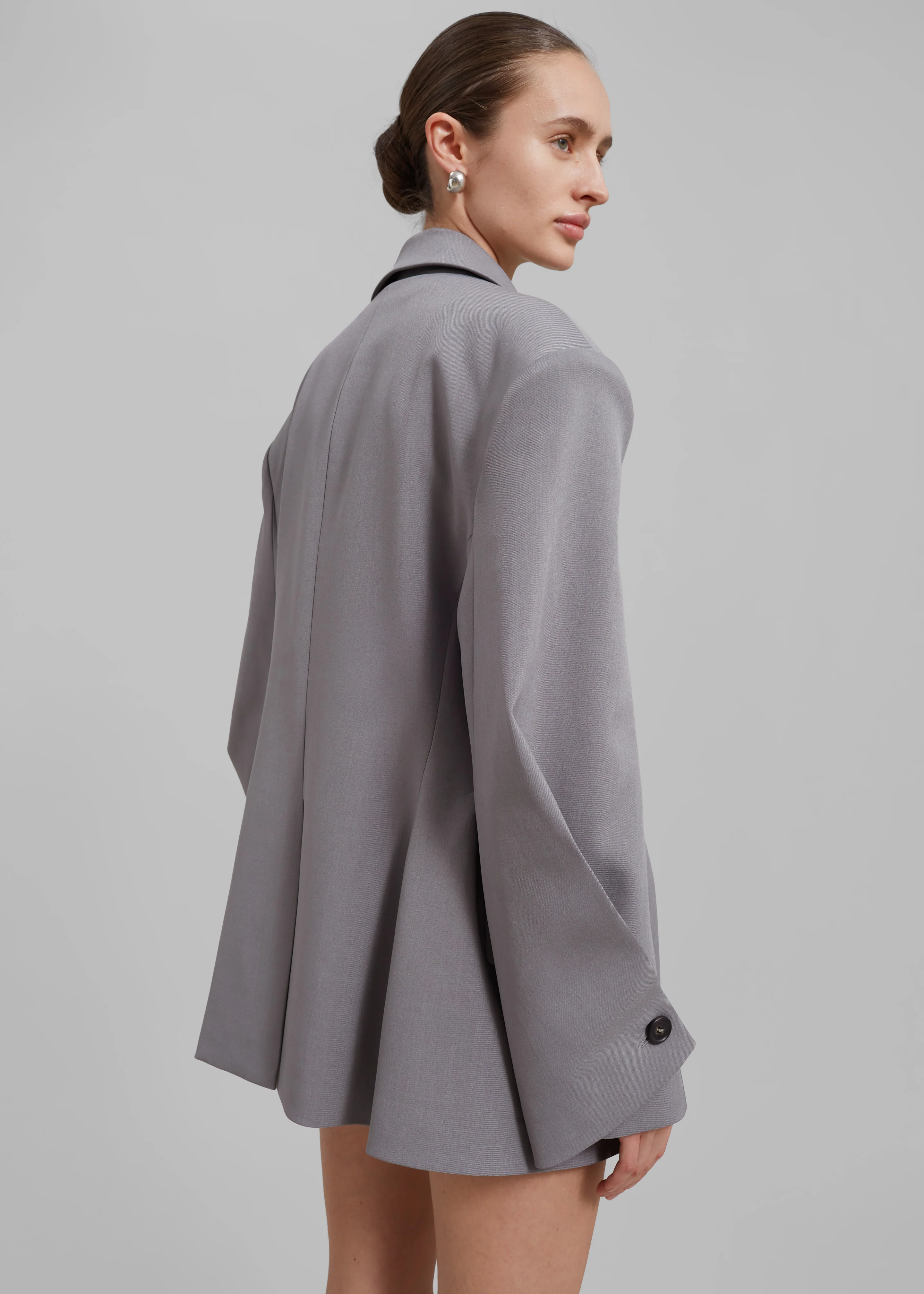 Pia Boxy Blazer - Grey - Image 10